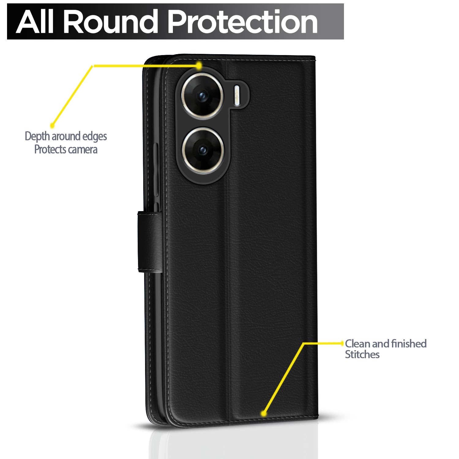 Vivo V29E flip case in black by Pikkme – photo 4