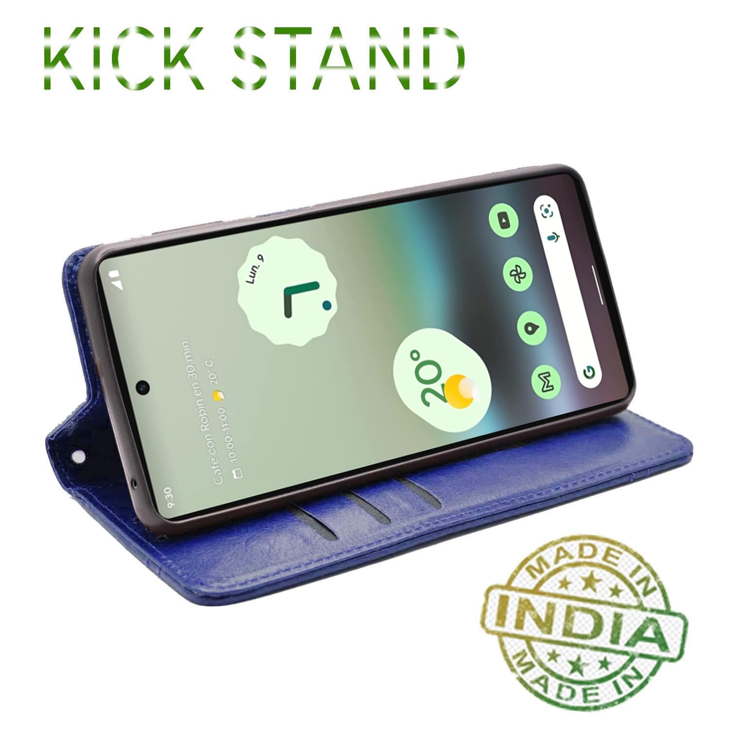 Pikkme blue mobile flip cover for Google Pixel 6A – photo 4