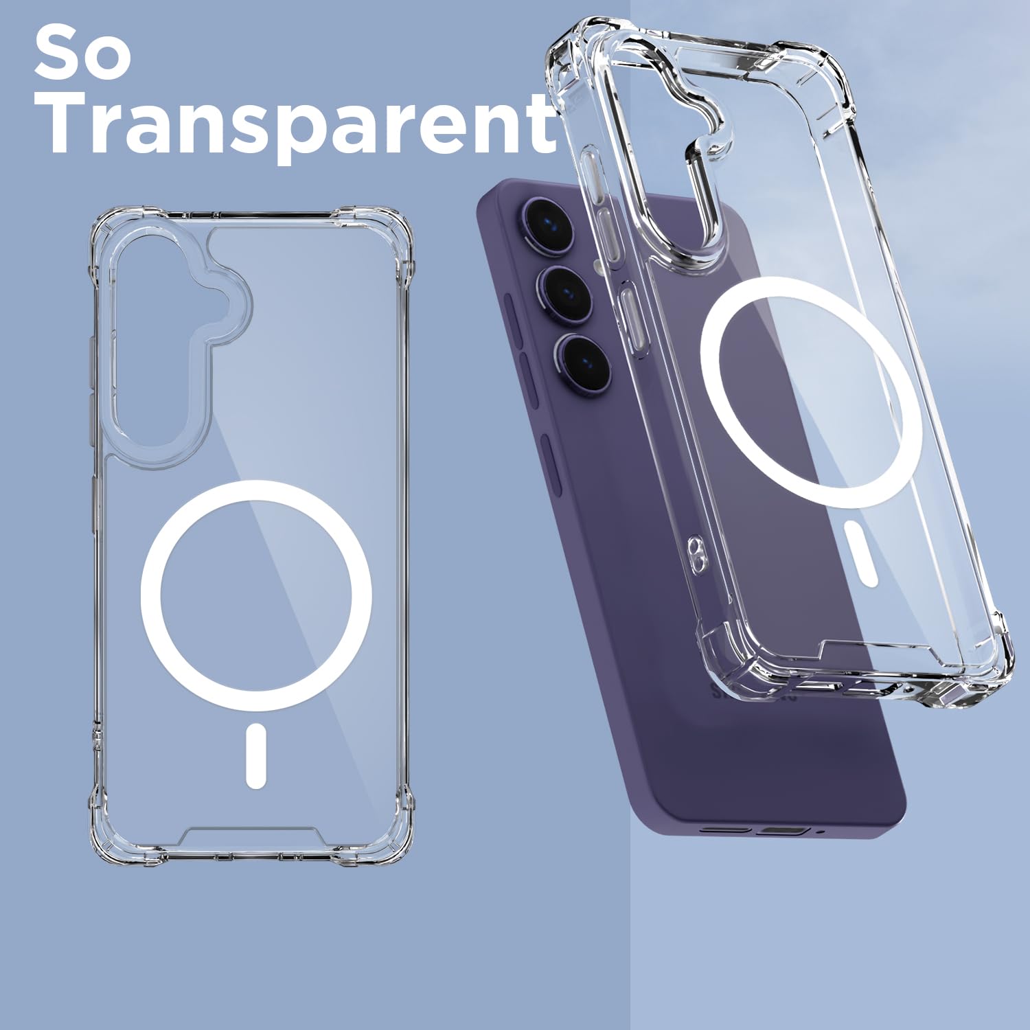Samsung S24 5G back cover in transparent mag-safe by Pikkme – photo 2