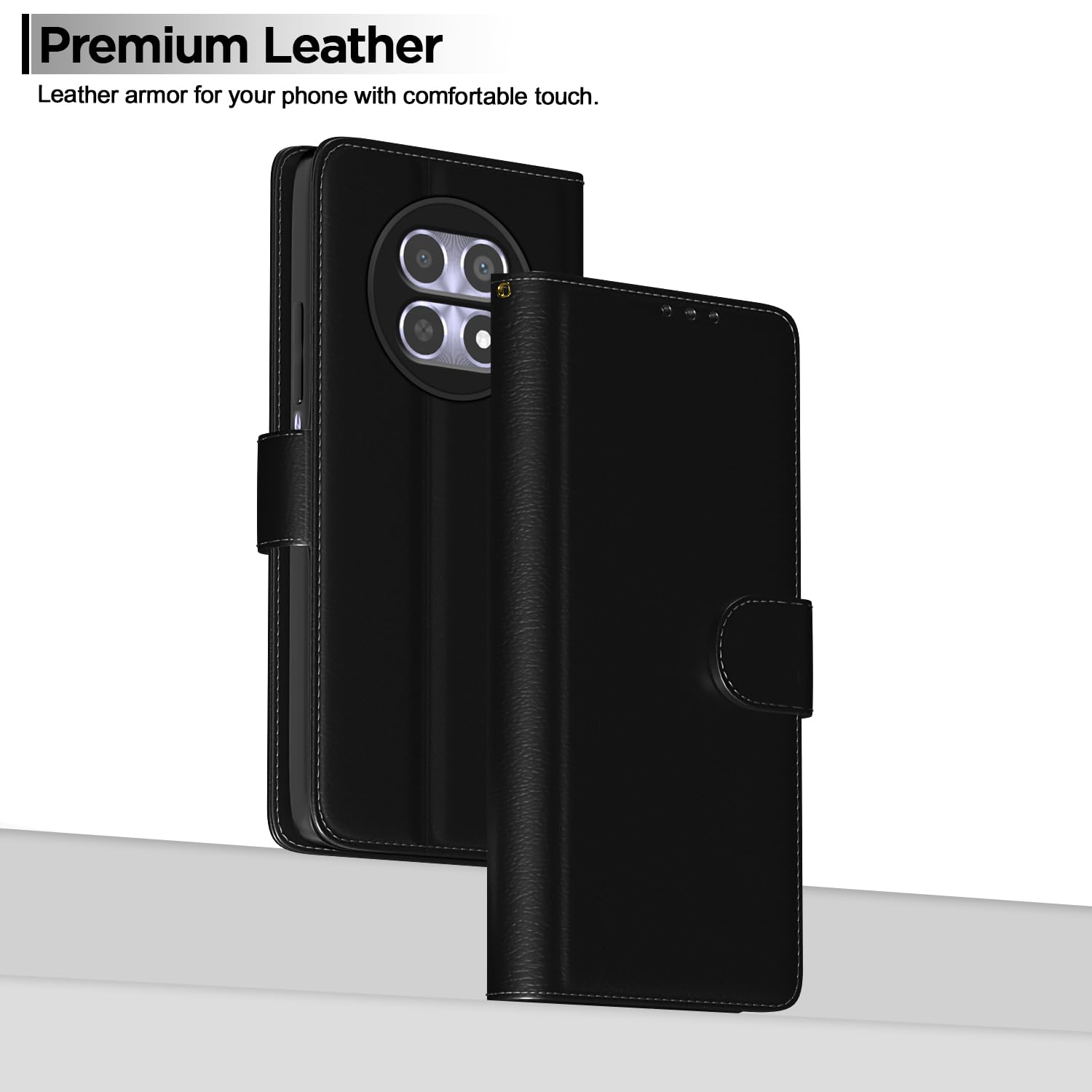 Pikkme Realme 12 5G Vintage Flip Cover (Black)