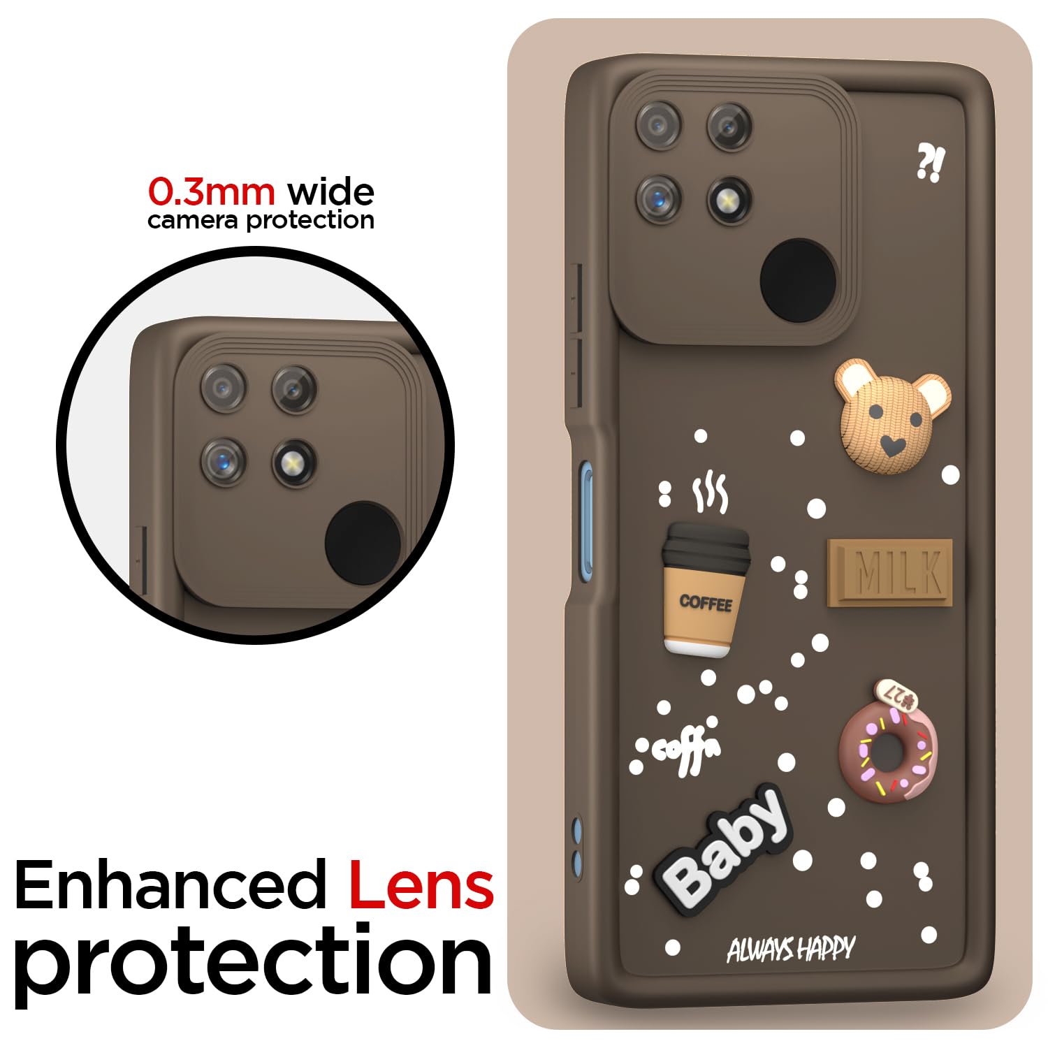 Brown mobile back cover for Realme Narzo 50A – Pikkme – photo 5