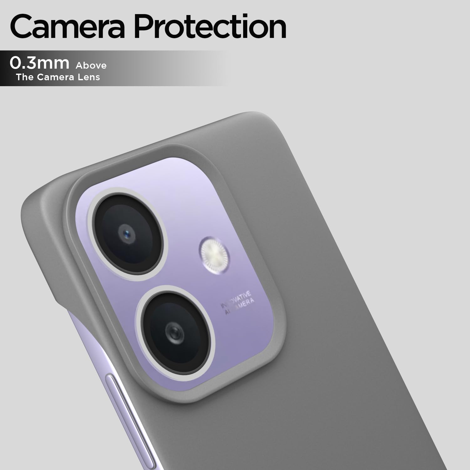 Pikkme Oppo A3x 5G / A3x 4G SideCut Back Cover (Grey)