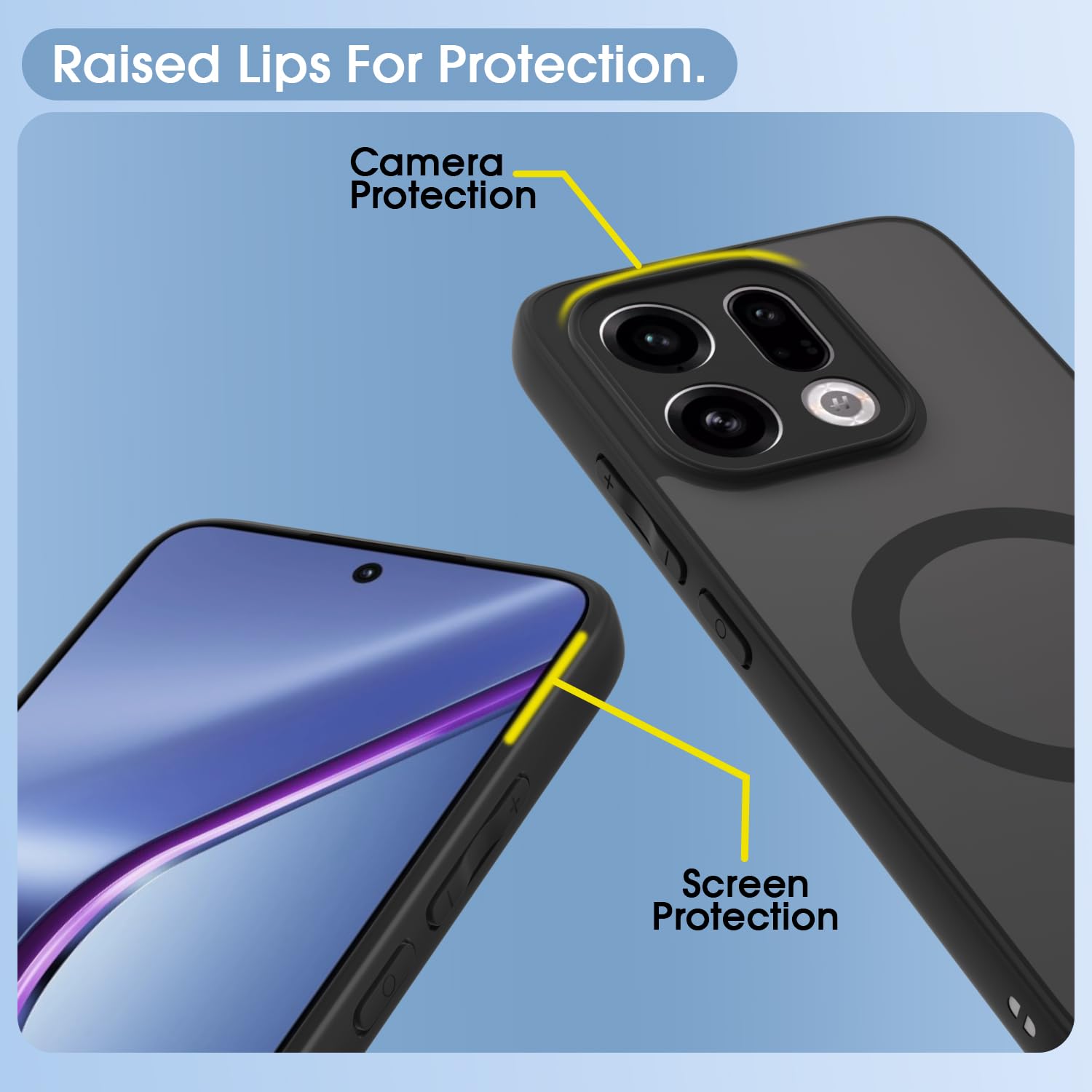 Black smoke mag-safe phone cover for Oppo Find X9 5G – Pikkme – photo 4