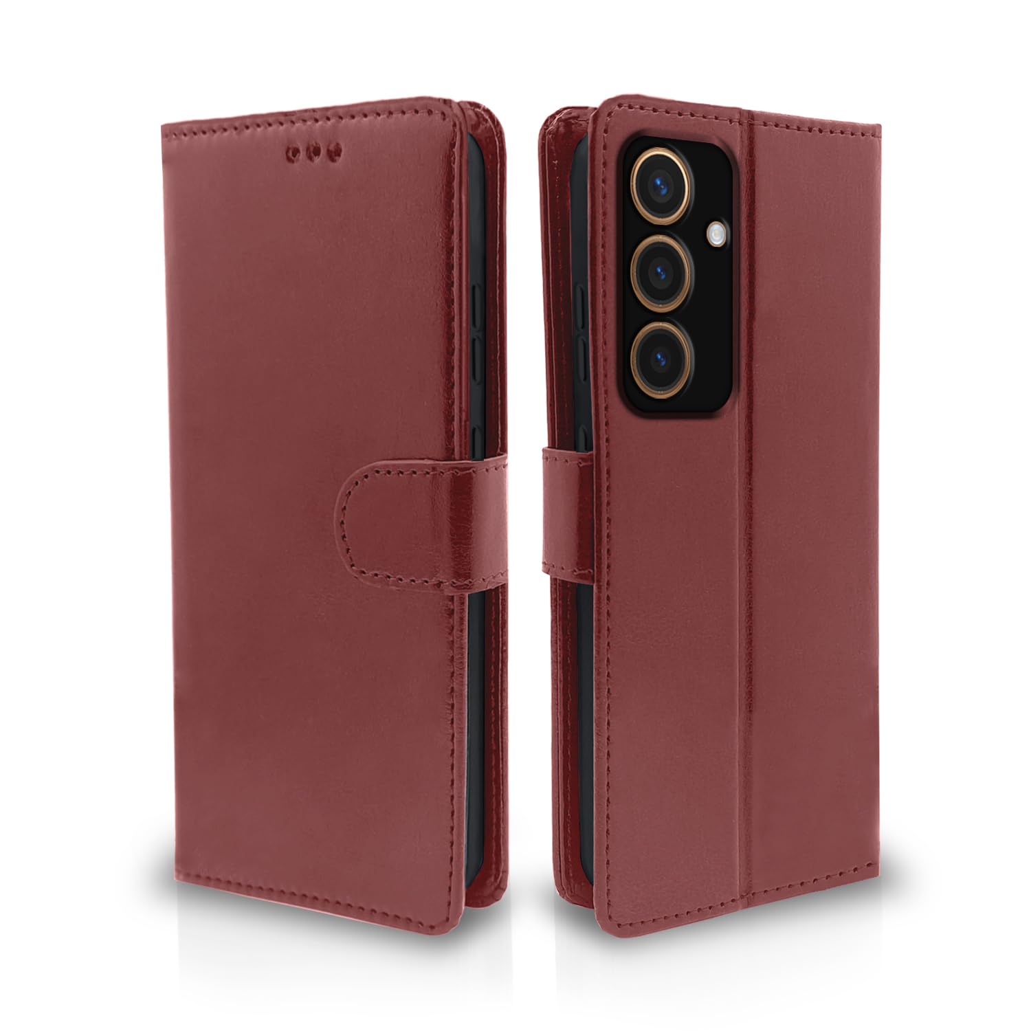 Pikkme Samsung S24 5G Wallet brown flip case