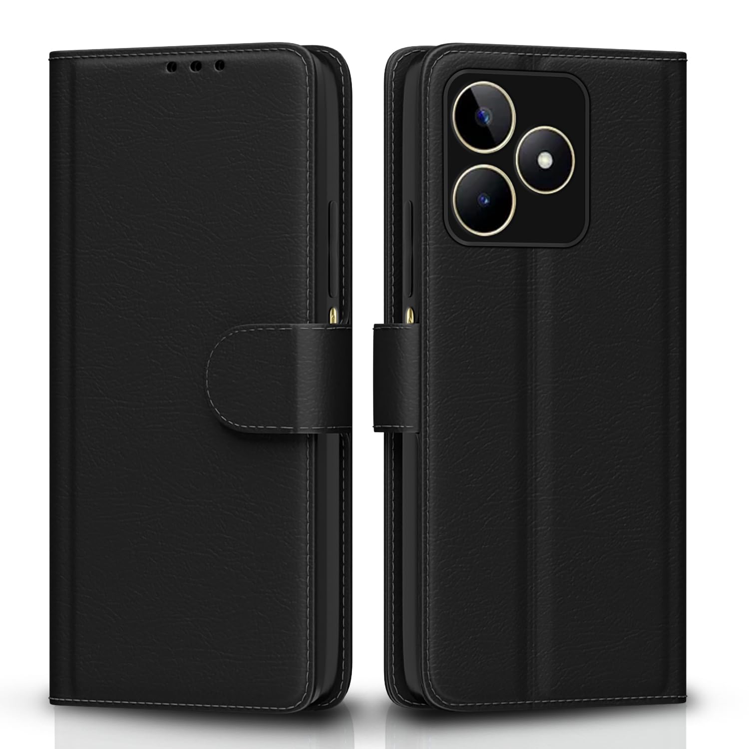 Realme Narzo N53 mobile flip cover in black by Pikkme