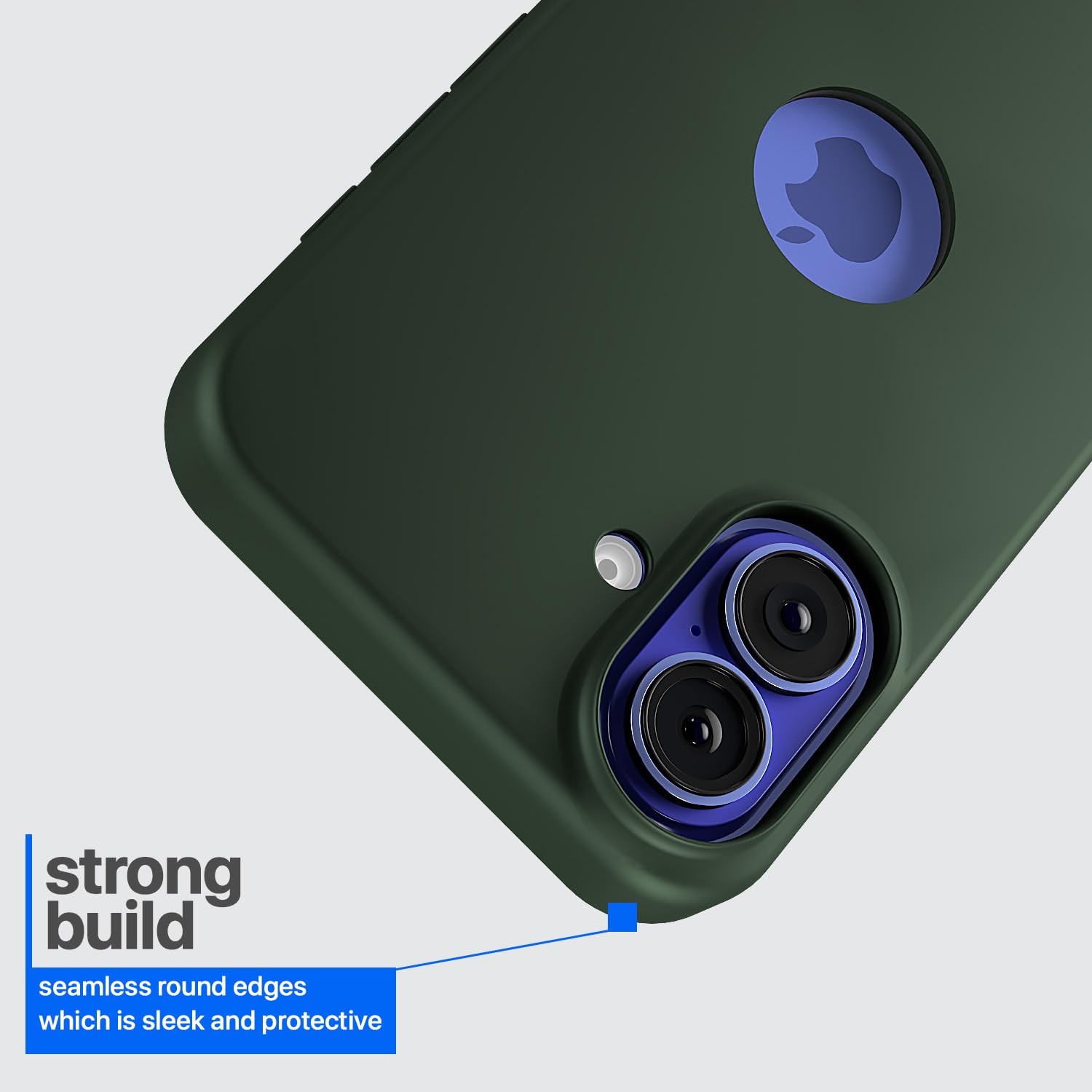 Pikkme iPhone 16 Plus Super Soft Silicone Back Cover (Atrovirens)