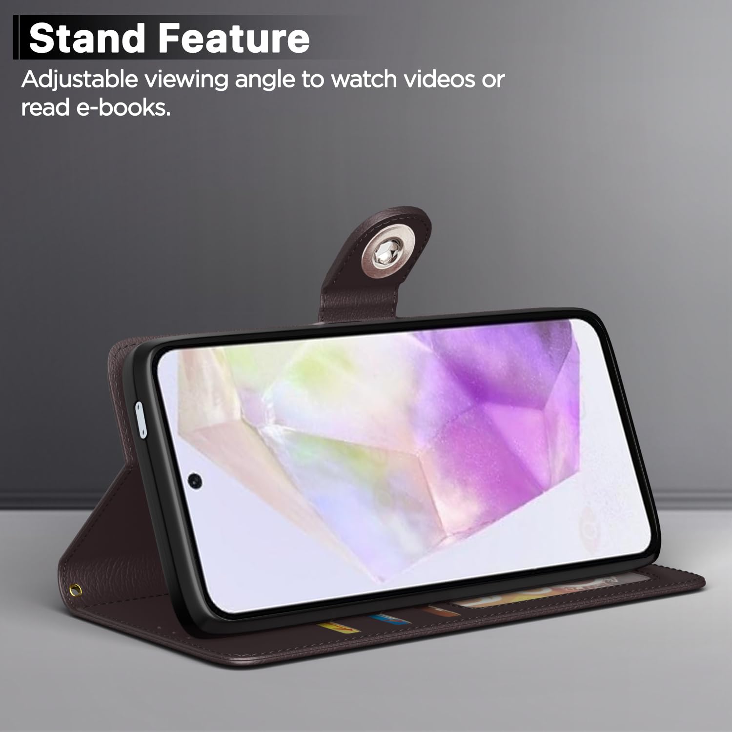 Pikkme Samsung A56 5G Button coffee flip cover – photo 3