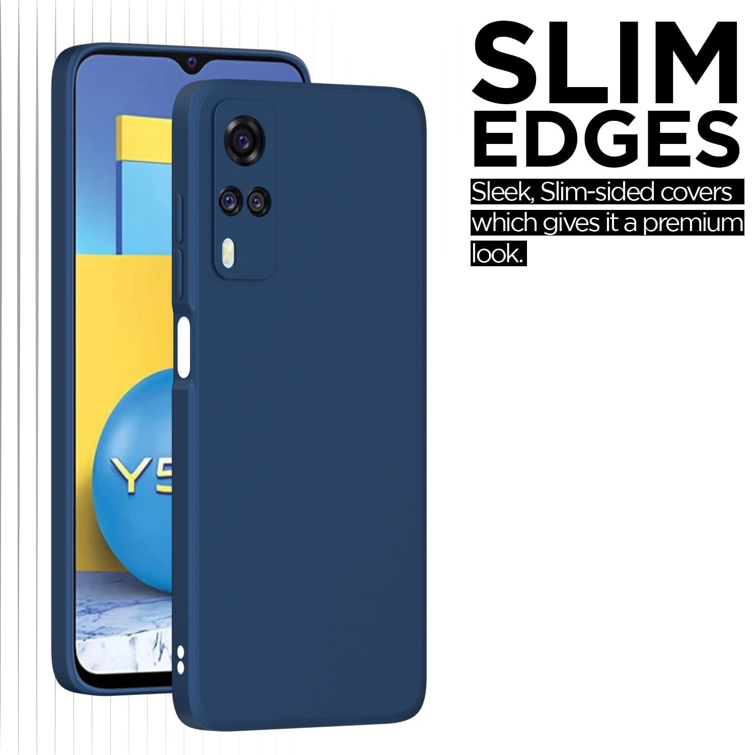 Pikkme Vivo Y31 / Y51A / Y51 / Y51i Soft Matte Silicone Shockproof Case (Blue)