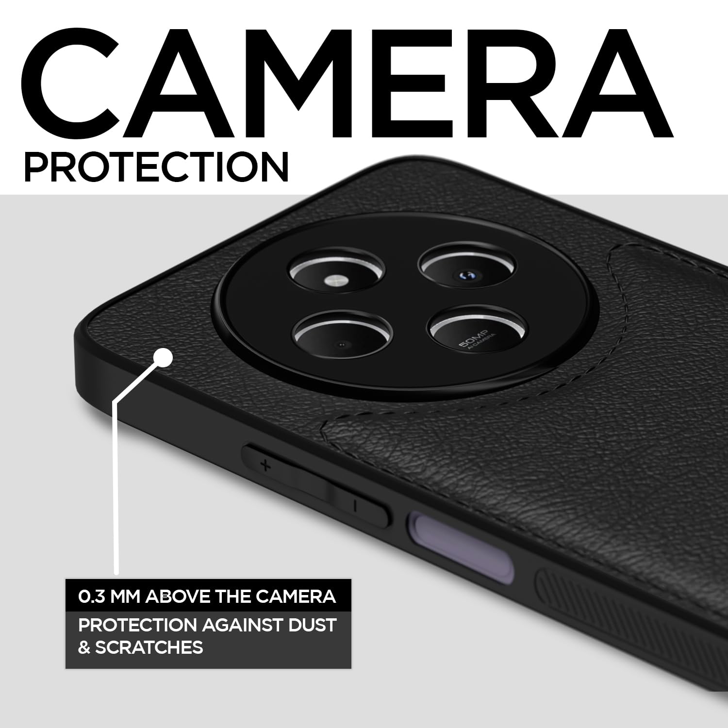 Pikkme Redmi A4 5G / Redmi 14C 5G / Poco C75 5G Leatherback Back Case | Black