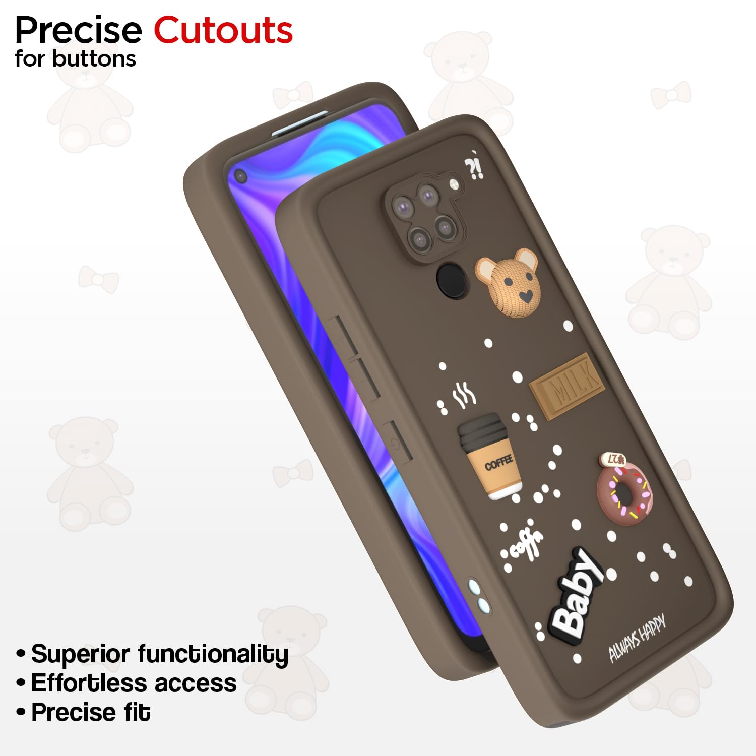 Pikkme Redmi Note 9 brown back cover – photo 6