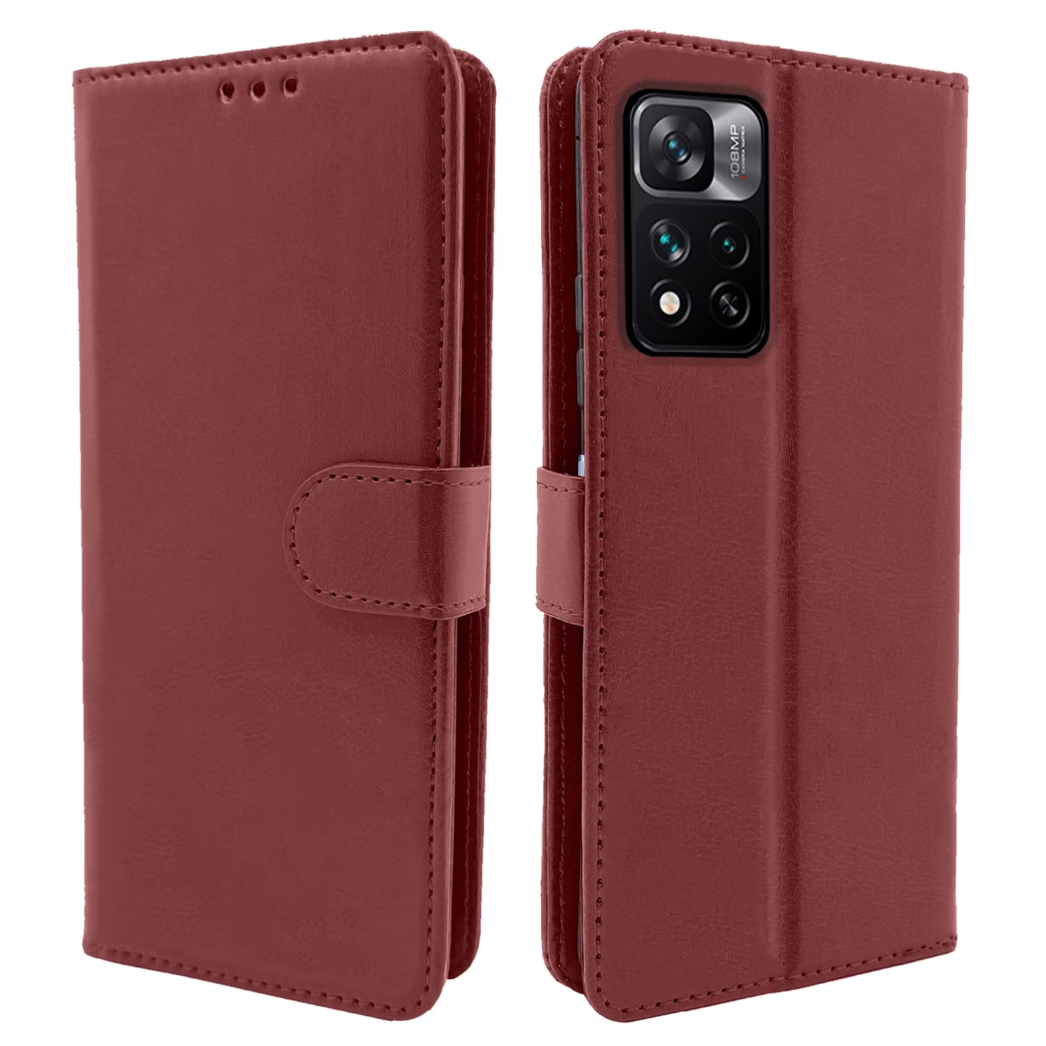 Pikkme Mi 11i 5G/11i Magnetic brown wallet flip cover