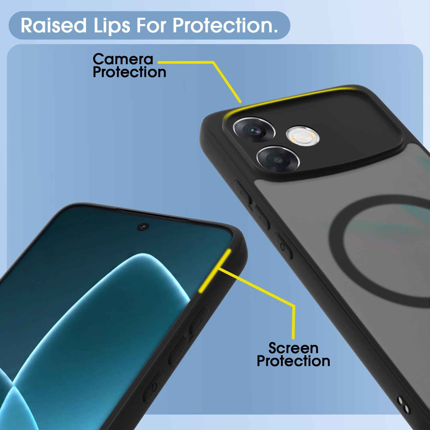 Pikkme Oppo F33 Pro 5G black smoke mag-safe mobile cover – photo 4