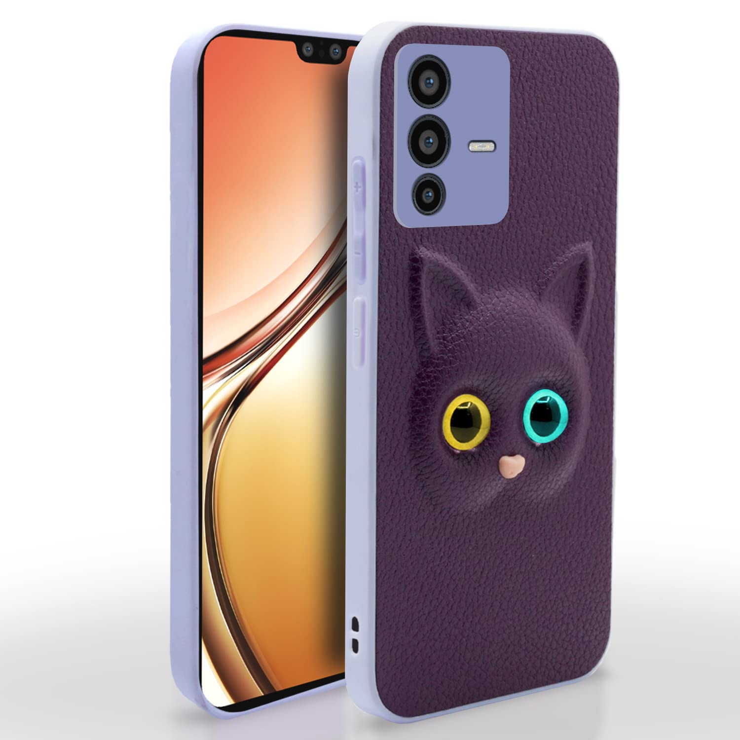 Purple Vivo V23 5G Kitty Back Cover – Stylish and Protective Back Cover