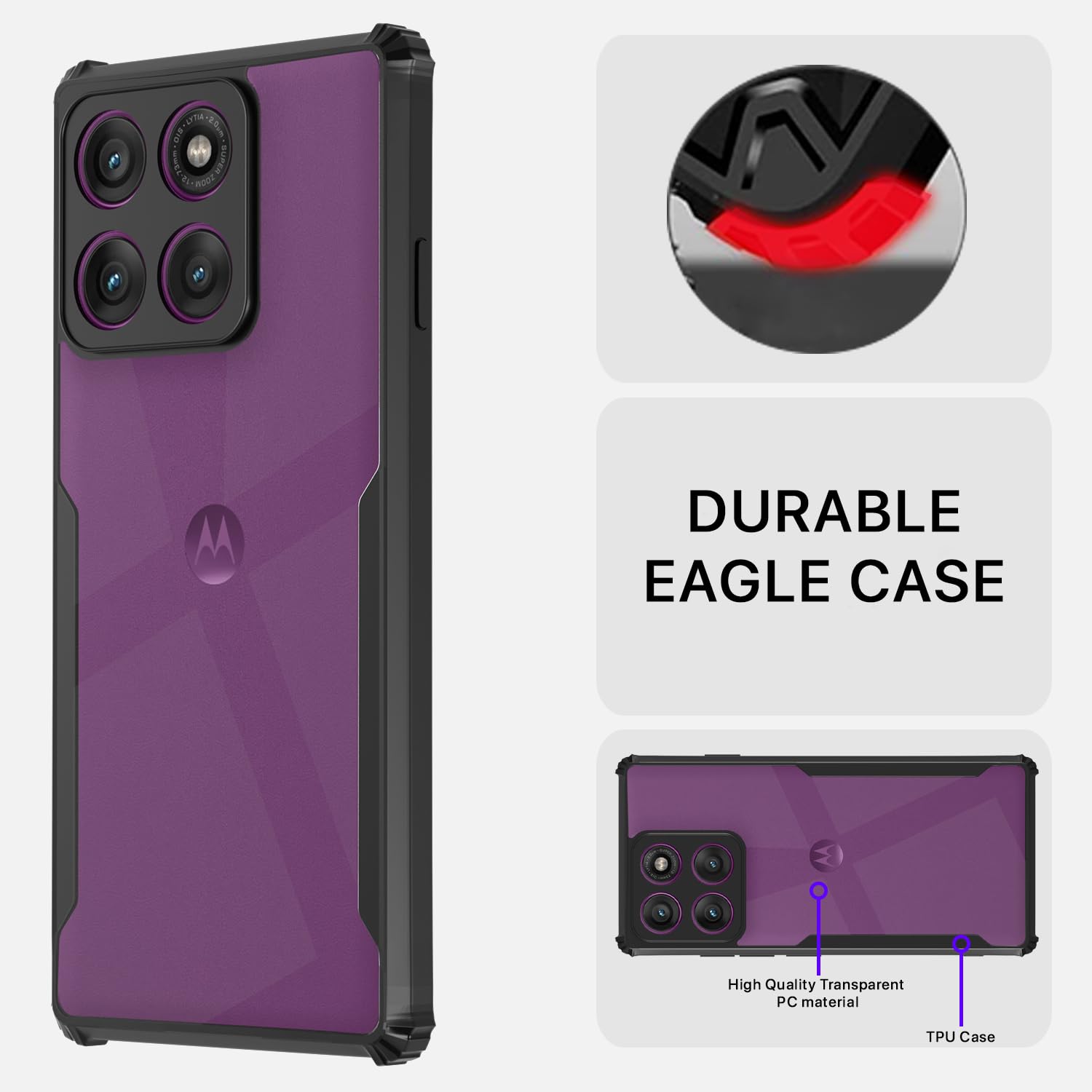 Black phone cover for Moto Edge 60 Pro 5G Ultra – Pikkme – photo 5