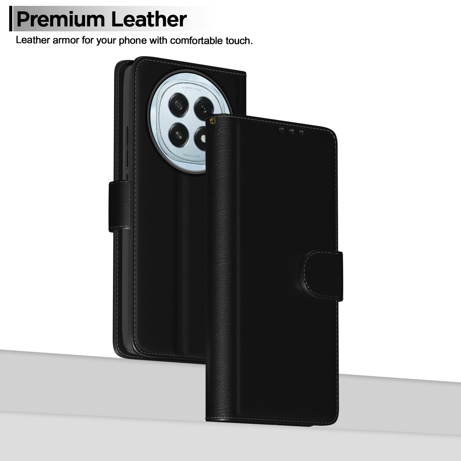 Pikkme Oppo F29 5G Vintage Flip Cover (Black)