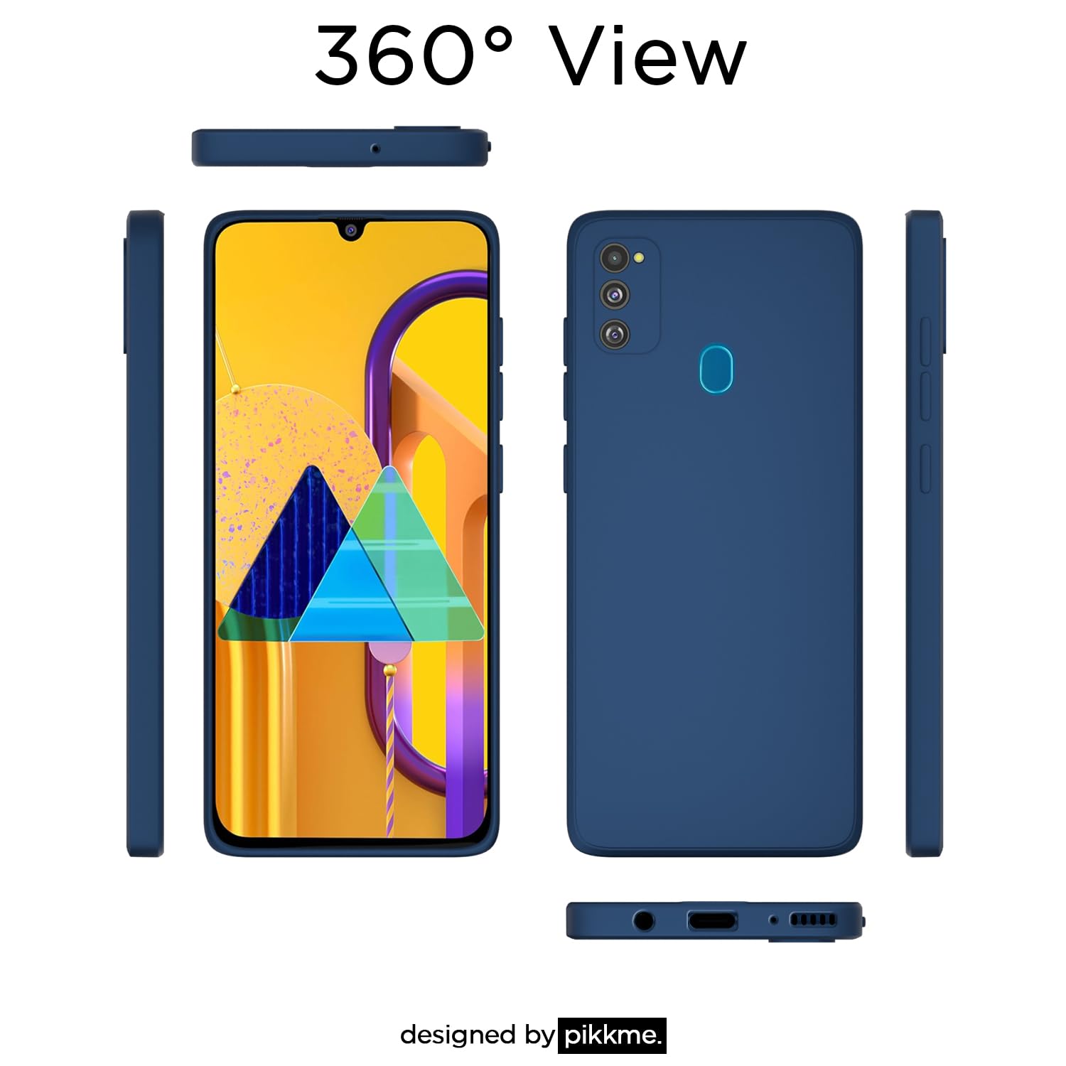 Pikkme blue Matte mobile back cover for Samsung M21/M30s/M21 2021 – photo 3