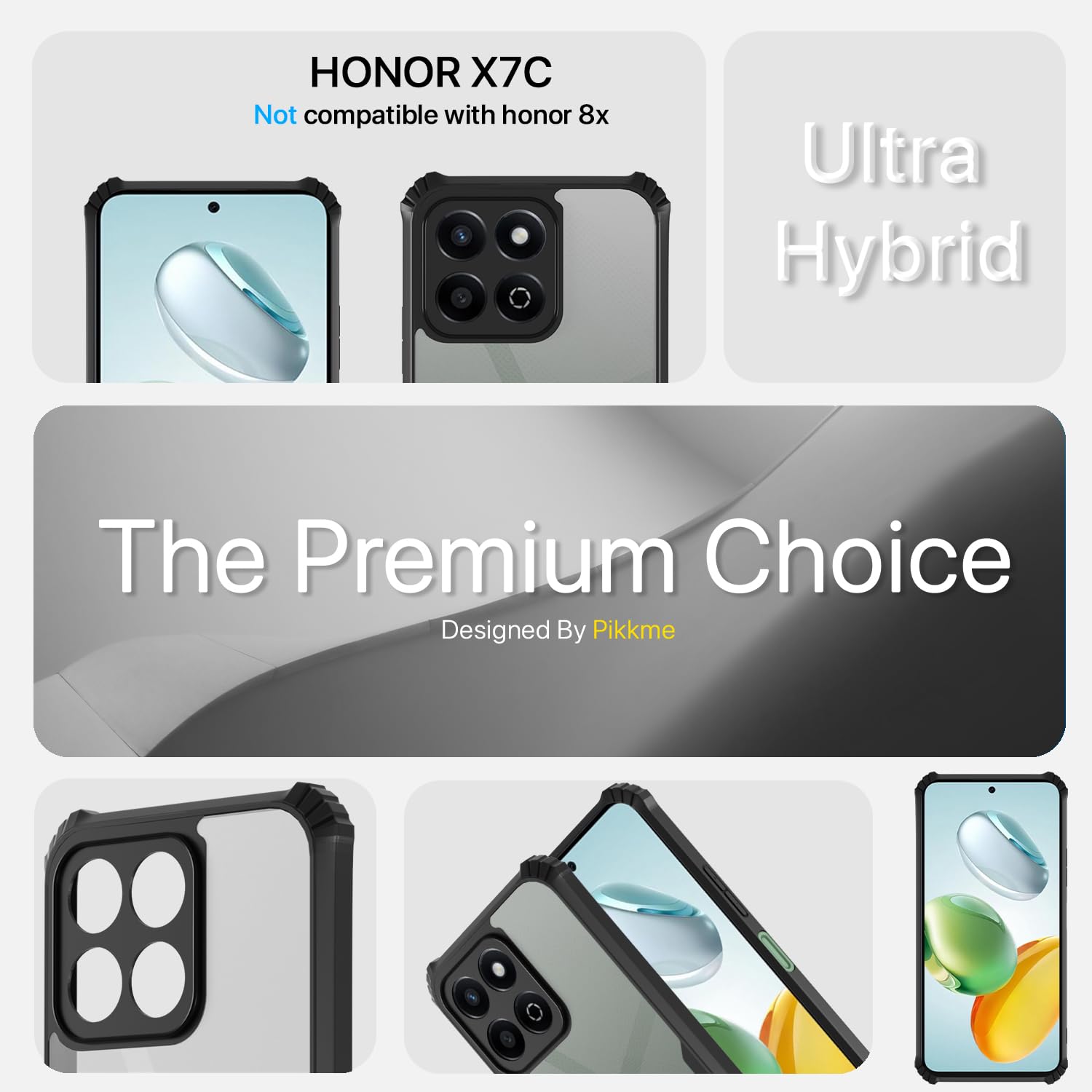 Pikkme black back cover for Honor X7C – photo 2