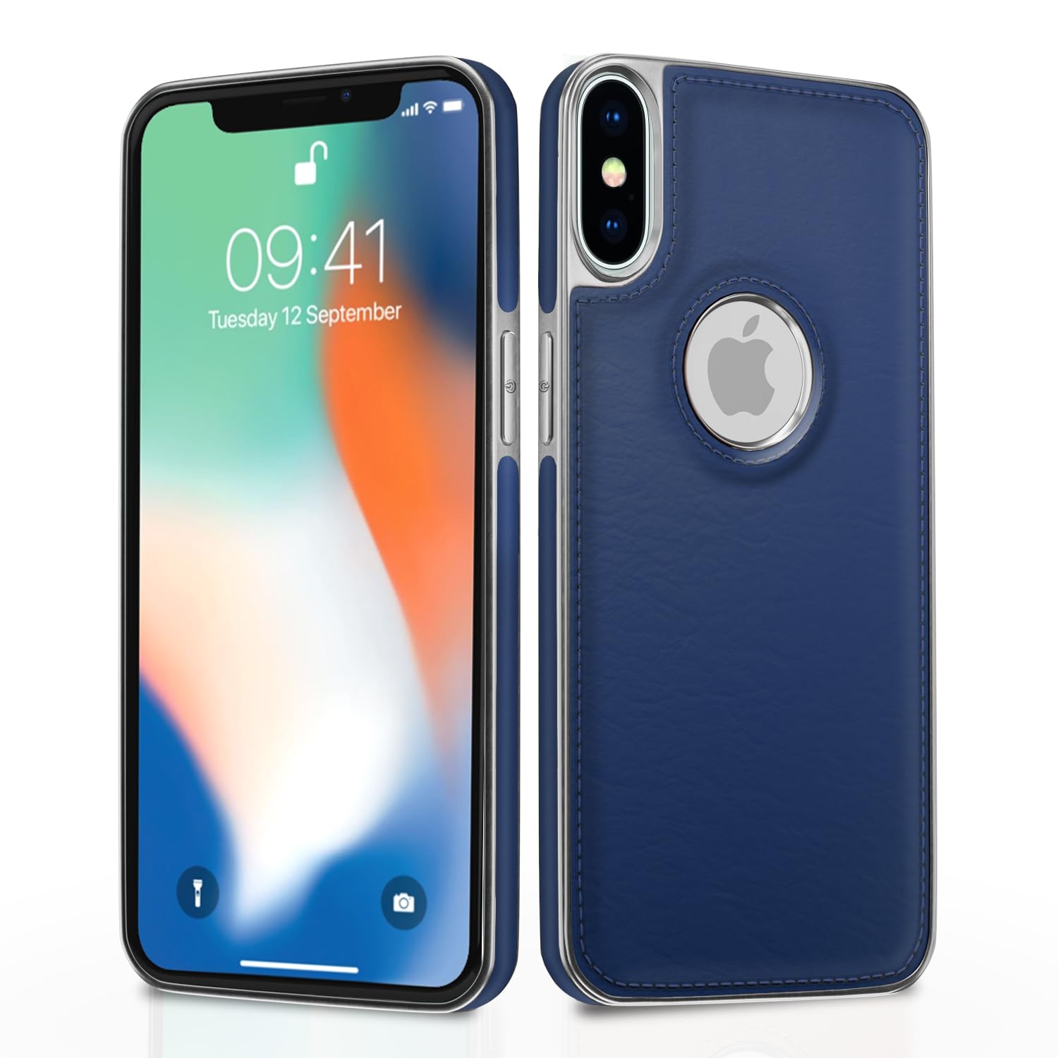 Pikkme chrome blue back cover for iPhone X/XS