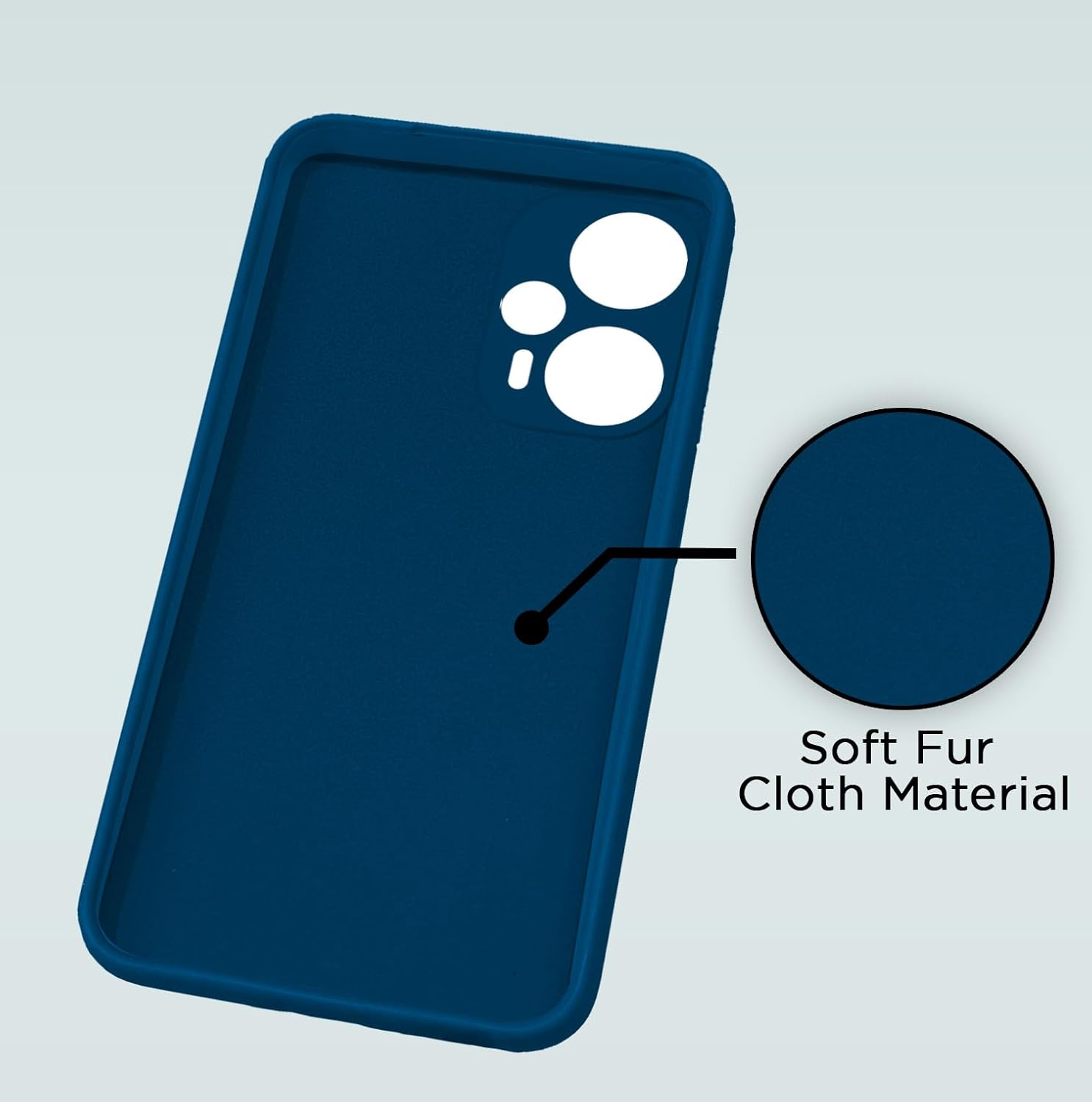 Pikkme Poco F5 5G Liquid Silicone Back Cover | Blue