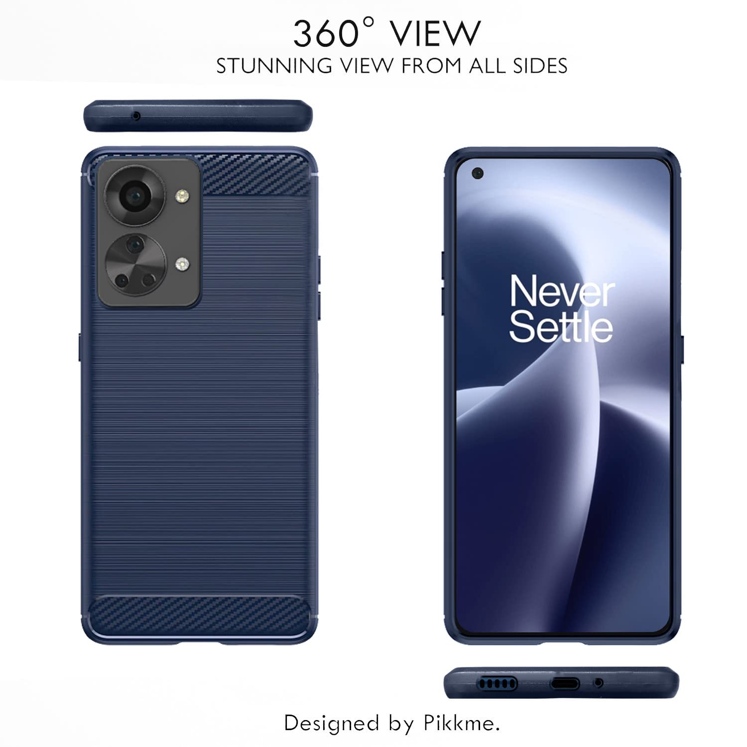 Pikkme OnePlus Nord 2T 5G blue mobile back cover – photo 3