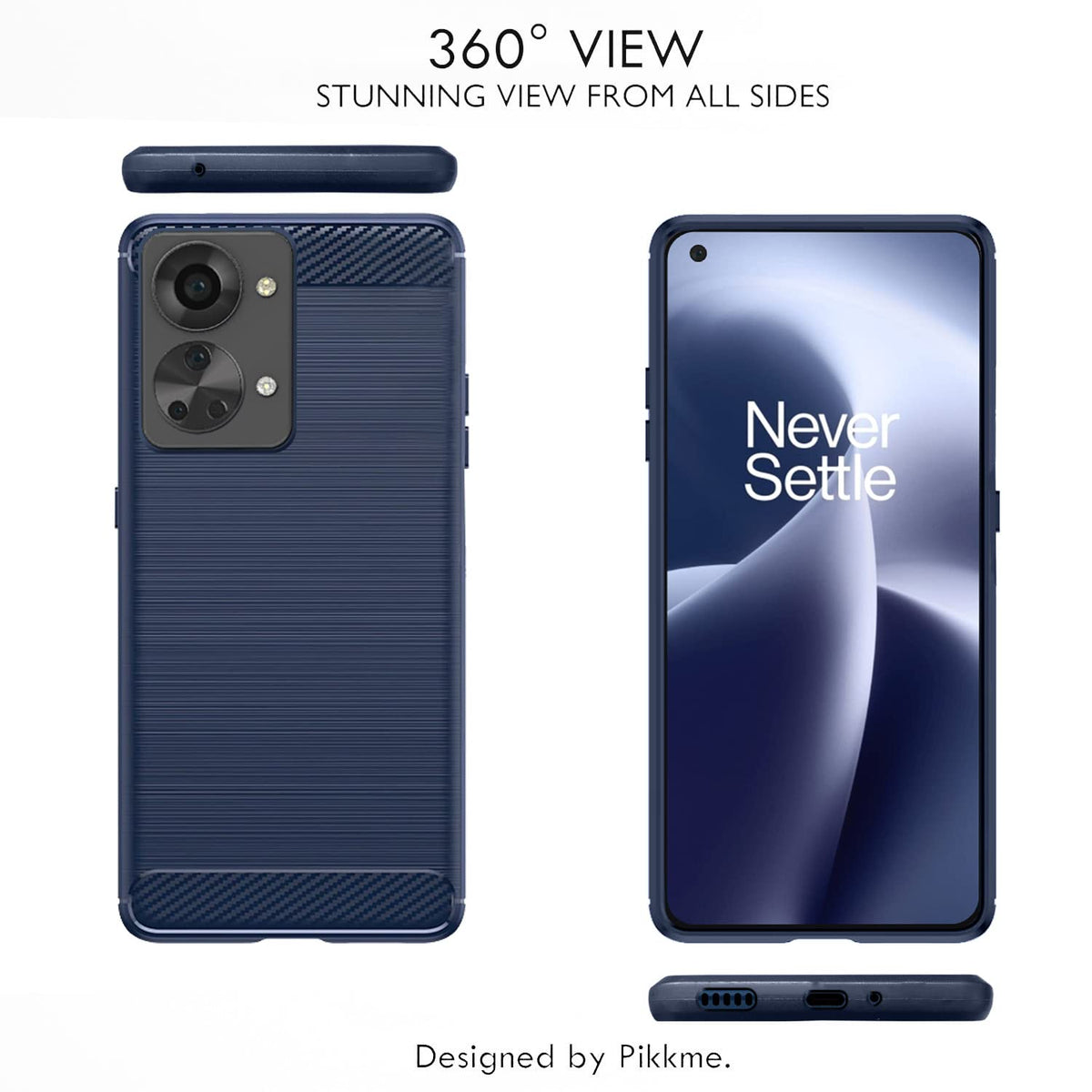 Pikkme blue Hybrid mobile cover for OnePlus Nord 2T 5G – photo 2