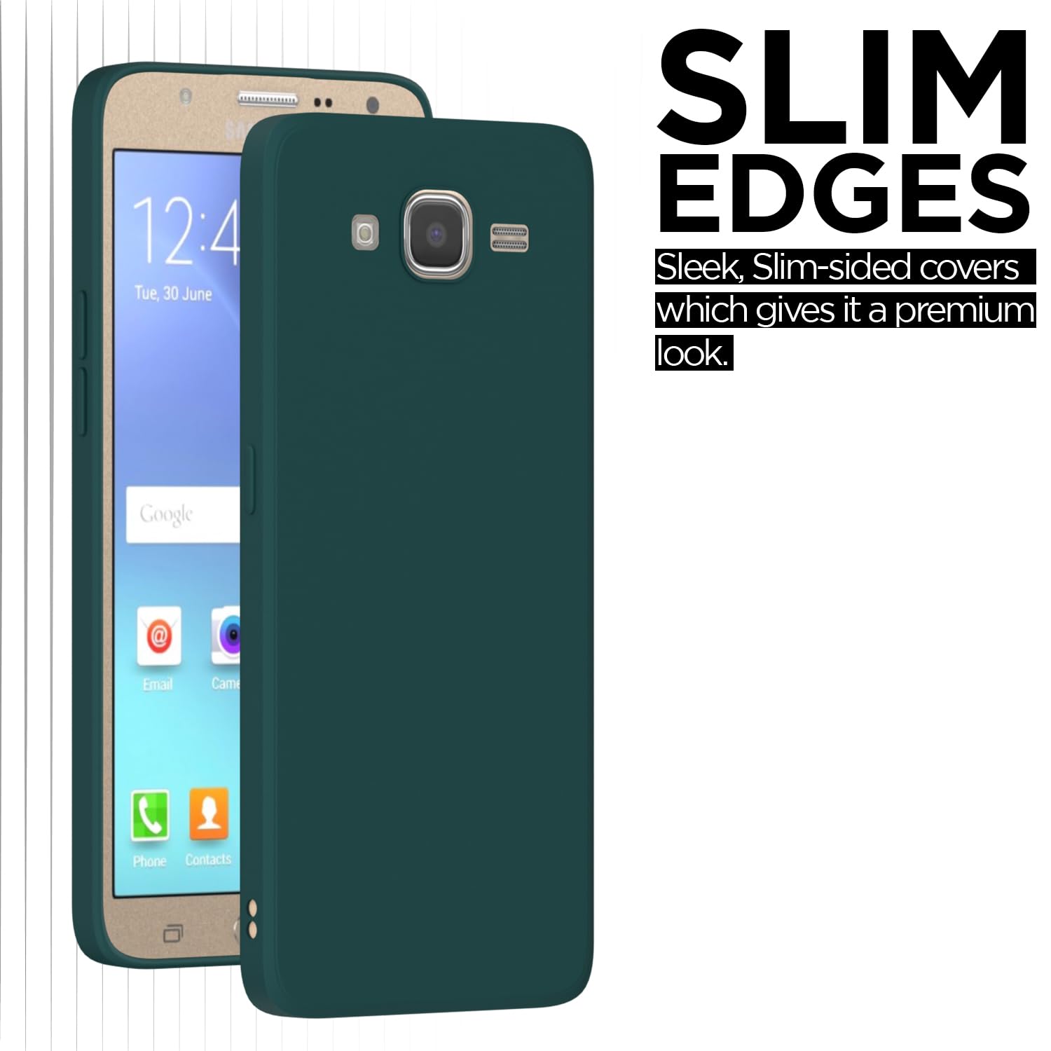 Pikkme Samsung Galaxy J7 2015 / J7 / J7 Nxt Soft Matte Silicone Shockproof Case (Green)