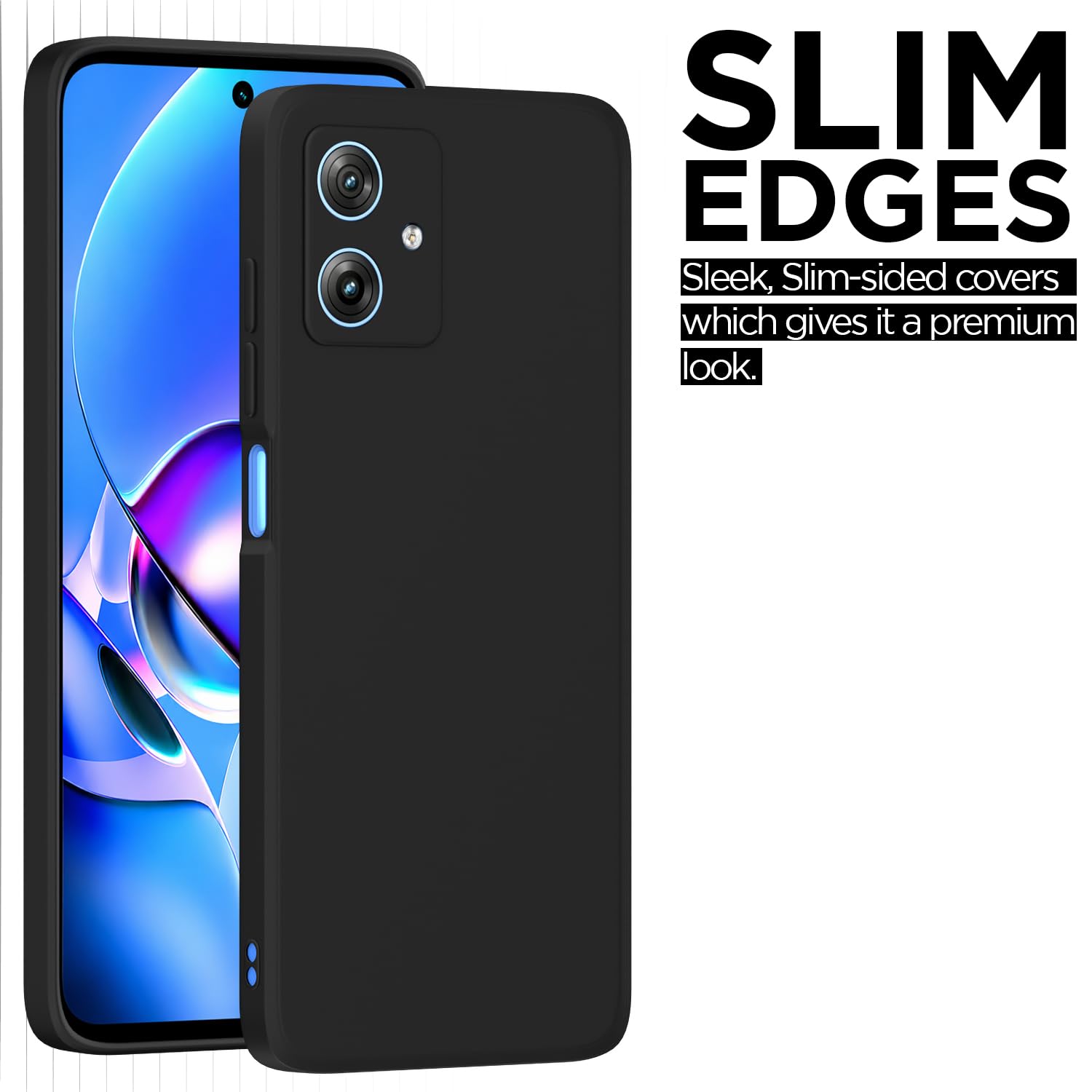 Black mobile back cover for Moto G54/G64 5G – Pikkme – photo 6