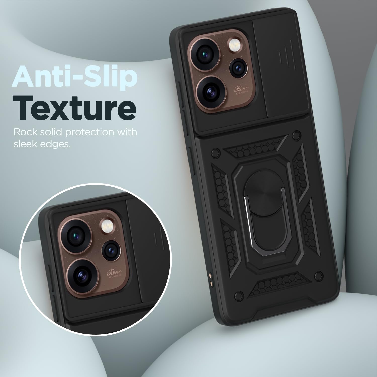 Black D10 Camera Shield back cover for Oppo Reno 15 5G/360 – Pikkme – photo 7