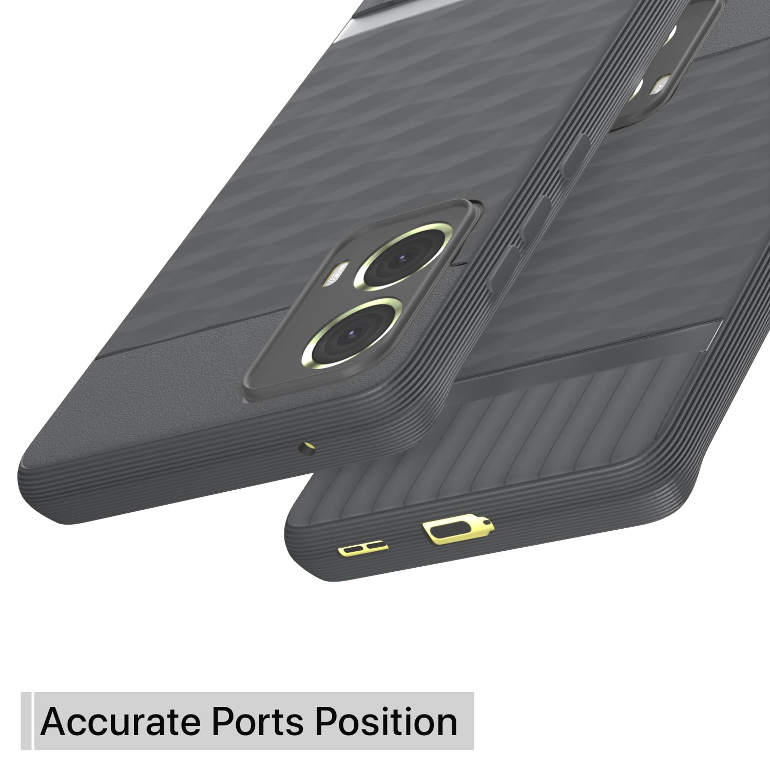 Pikkme Motorola Moto G85 5G Gencase Back Cover (Grey)