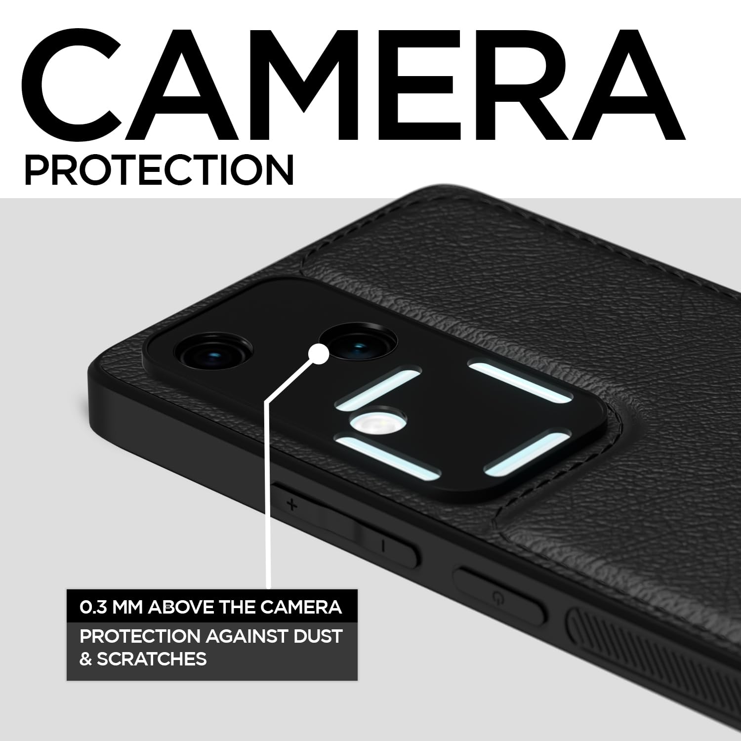 Pikkme Vivo V30 / V30 Pro 5G Leatherback Back Case | Black