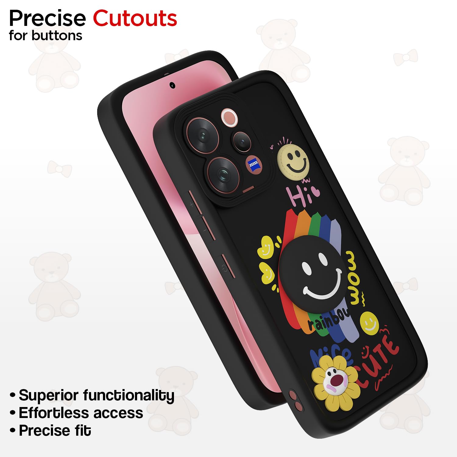 Black Soft Silicone phone cover for Vivo V70 5G – Pikkme – photo 6