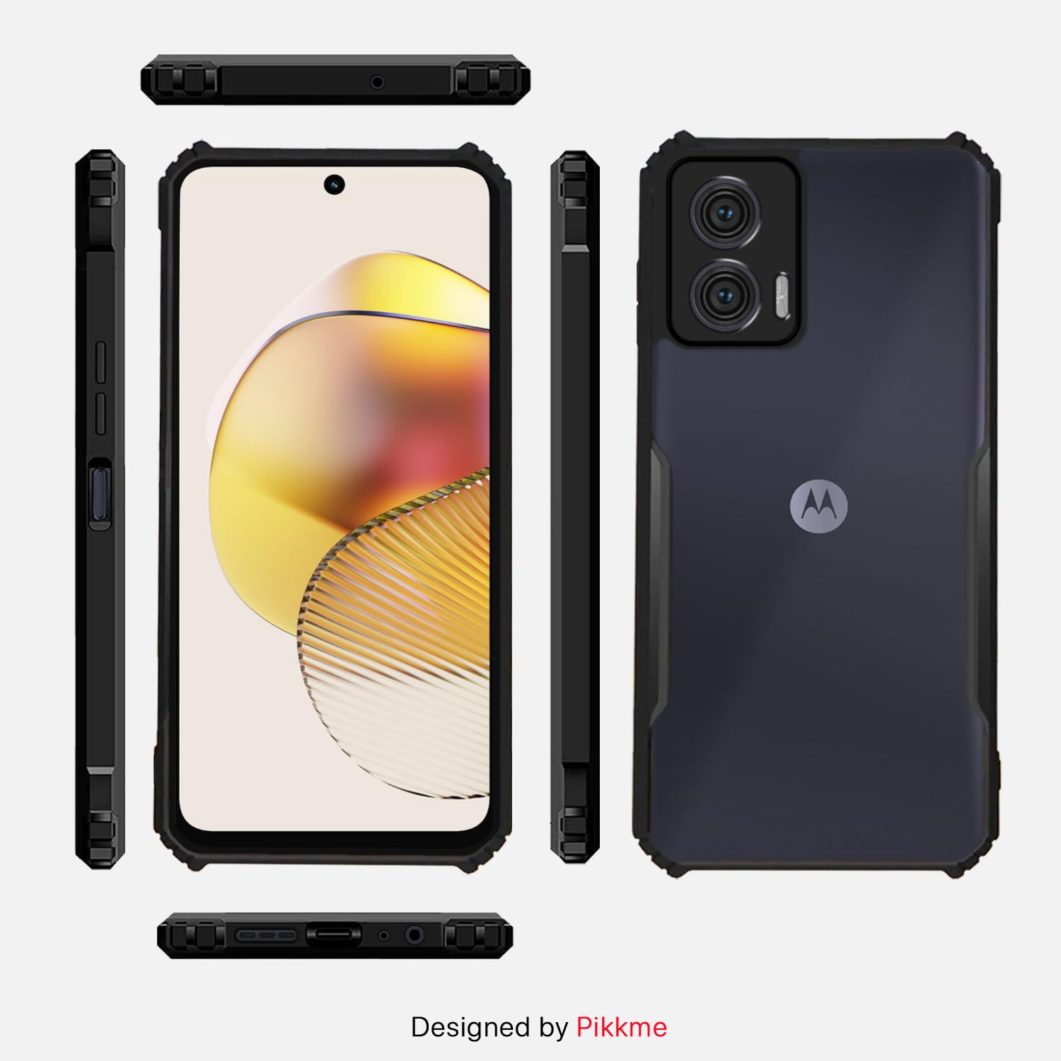 Pikkme Moto G73 5G Eagle Back Cover (Black)