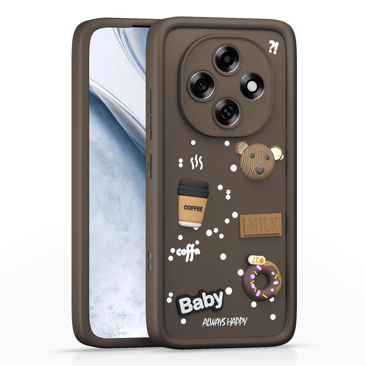 Brown Silicone phone cover for Oppo F31 Pro 5G/3D – Pikkme