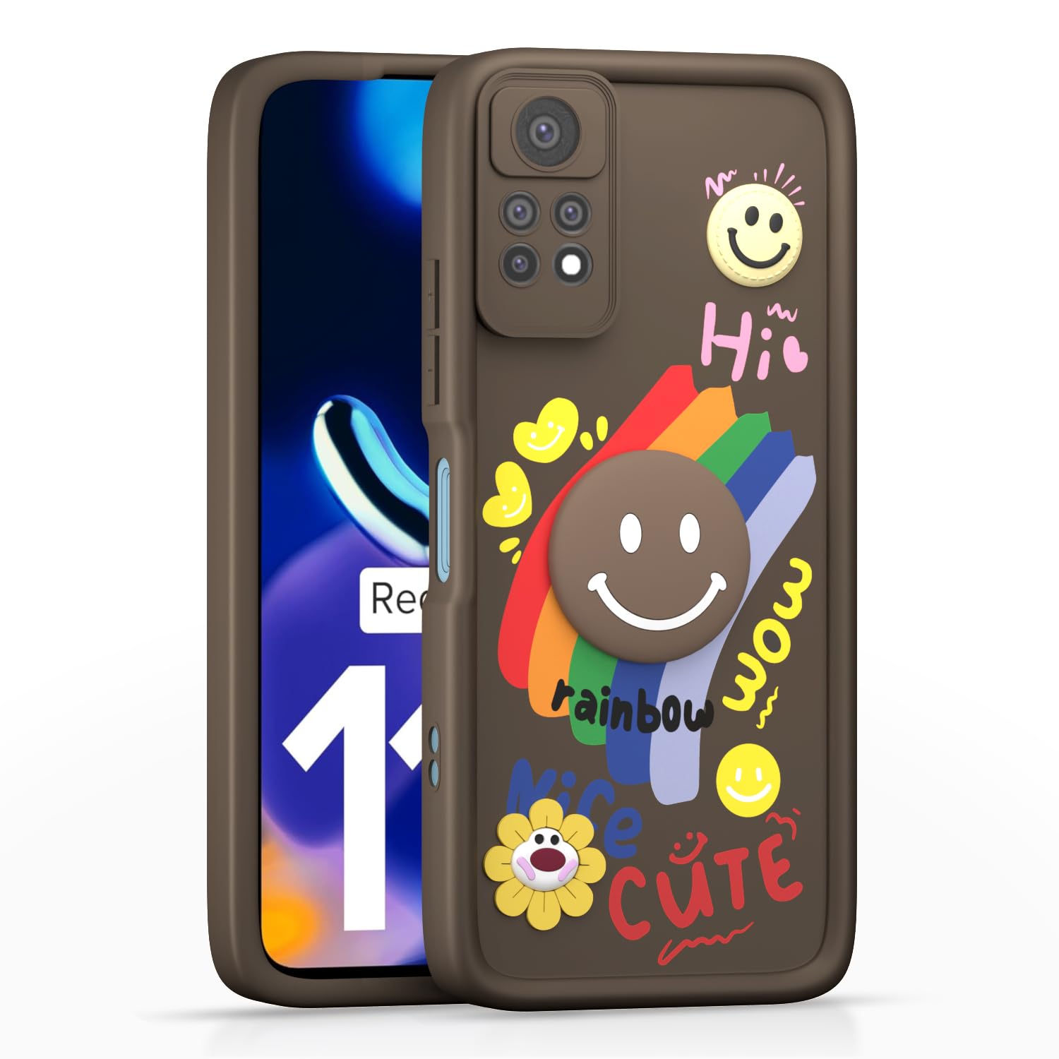 Redmi Note 11 Pro/Note 11 Pro Plus 5G mobile back cover in brown by Pikkme