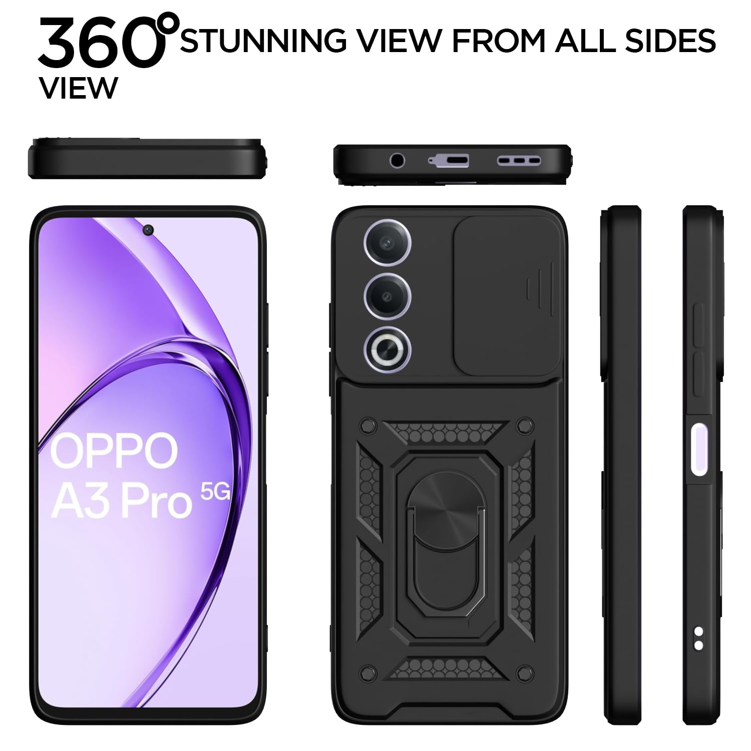 Pikkme Oppo A3 Pro 5G/360 black mobile cover – photo 5