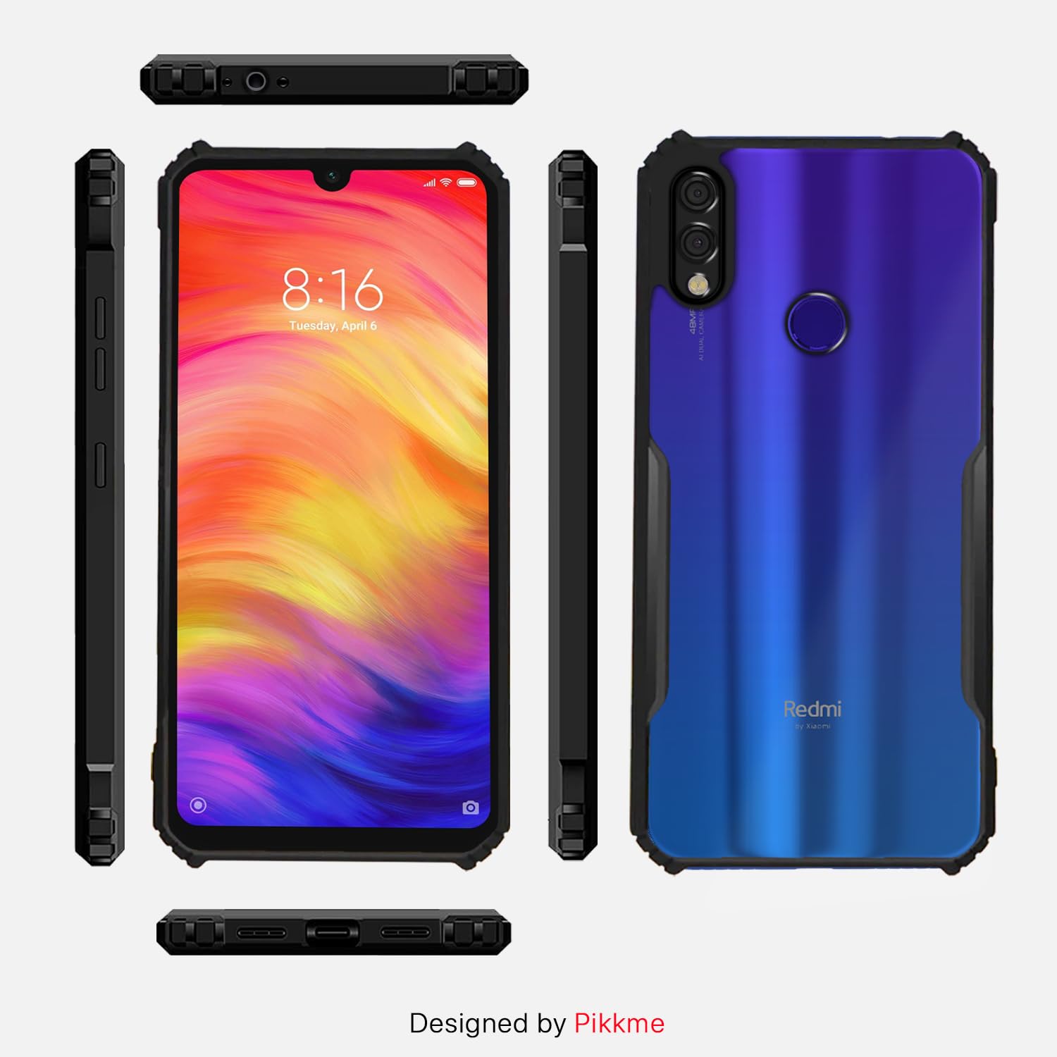 Pikkme Redmi Note 7 / Note 7 Pro/Note 7S Eagle Back Cover (Black)