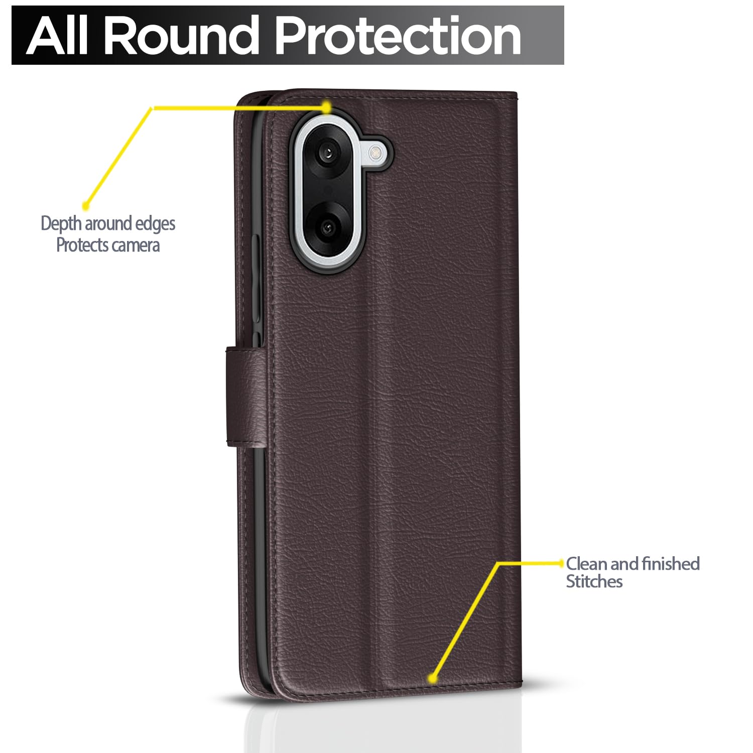 Pikkme OnePlus Nord coffee flip case – photo 4