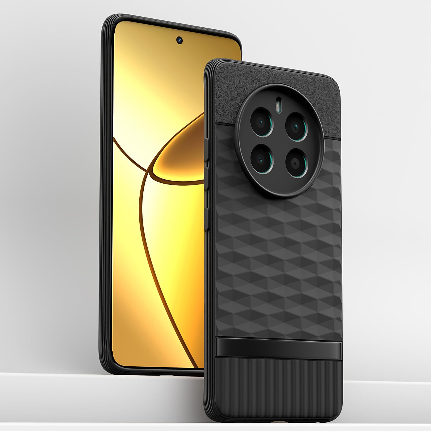 Pikkme Realme 12 Plus 5G / P1 5G / Narzo 70 5G / 70 Pro 5G Gencase Back Cover (Black)