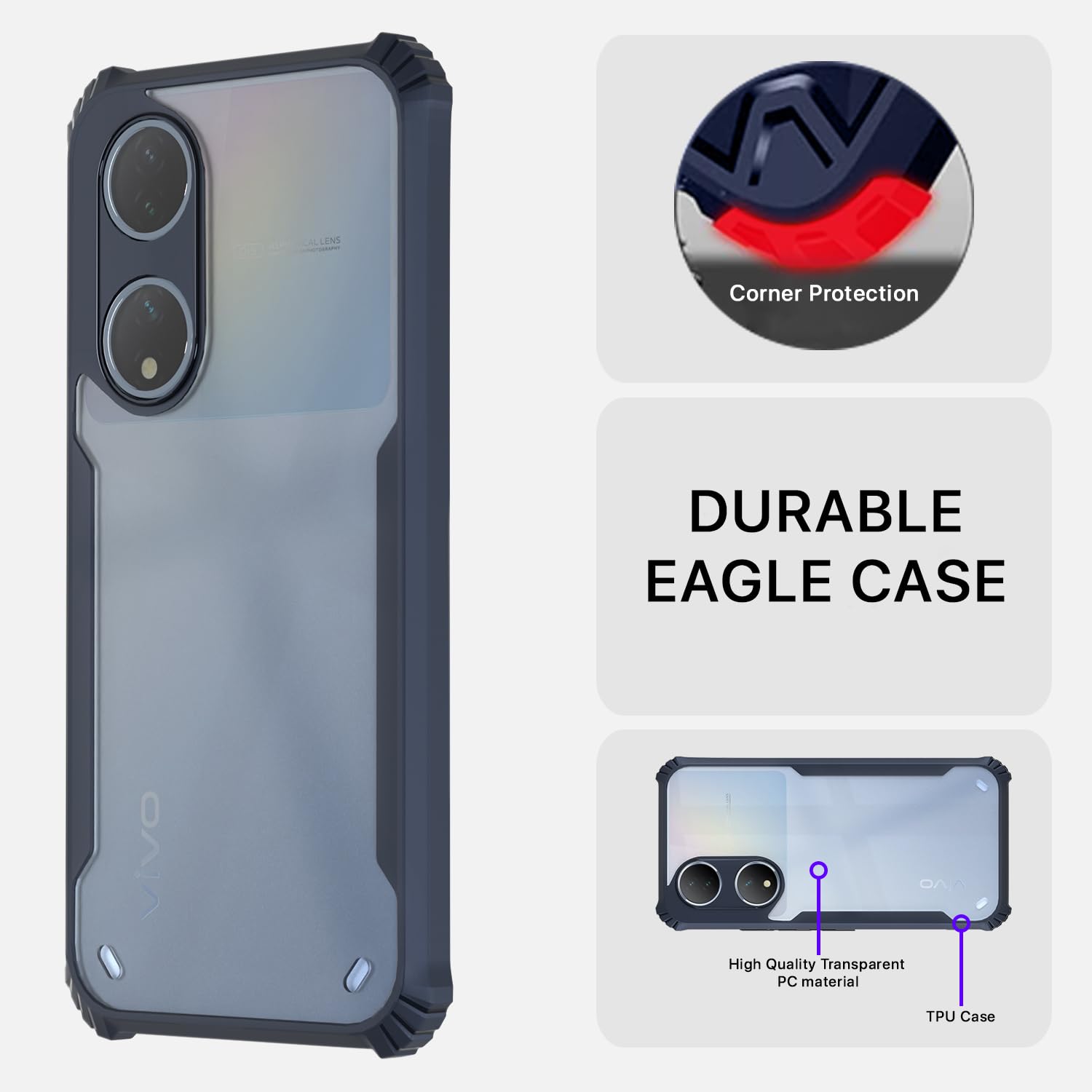 Pikkme Vivo Y100 5G blue mobile cover – photo 5