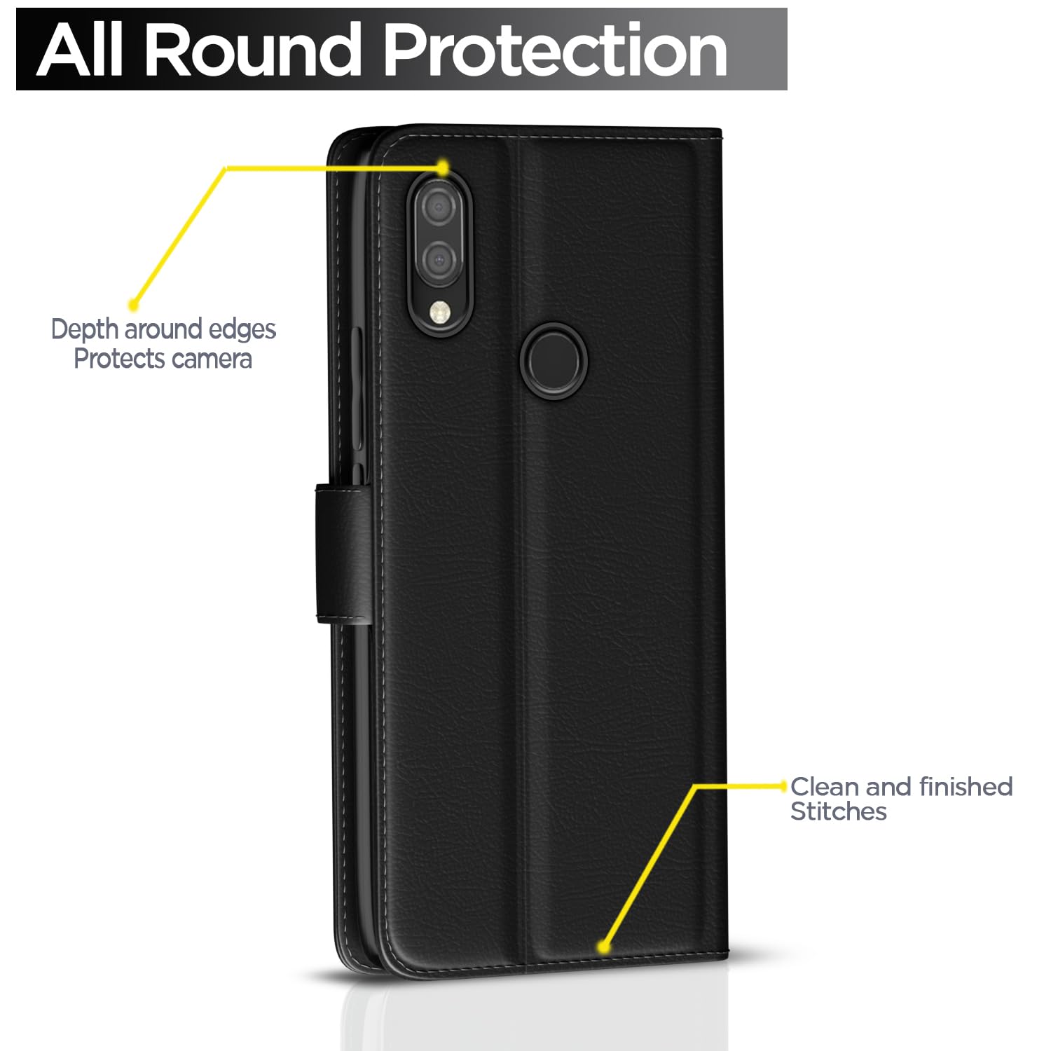 Pikkme Redmi 7/Y3 Wallet black flip case – photo 4