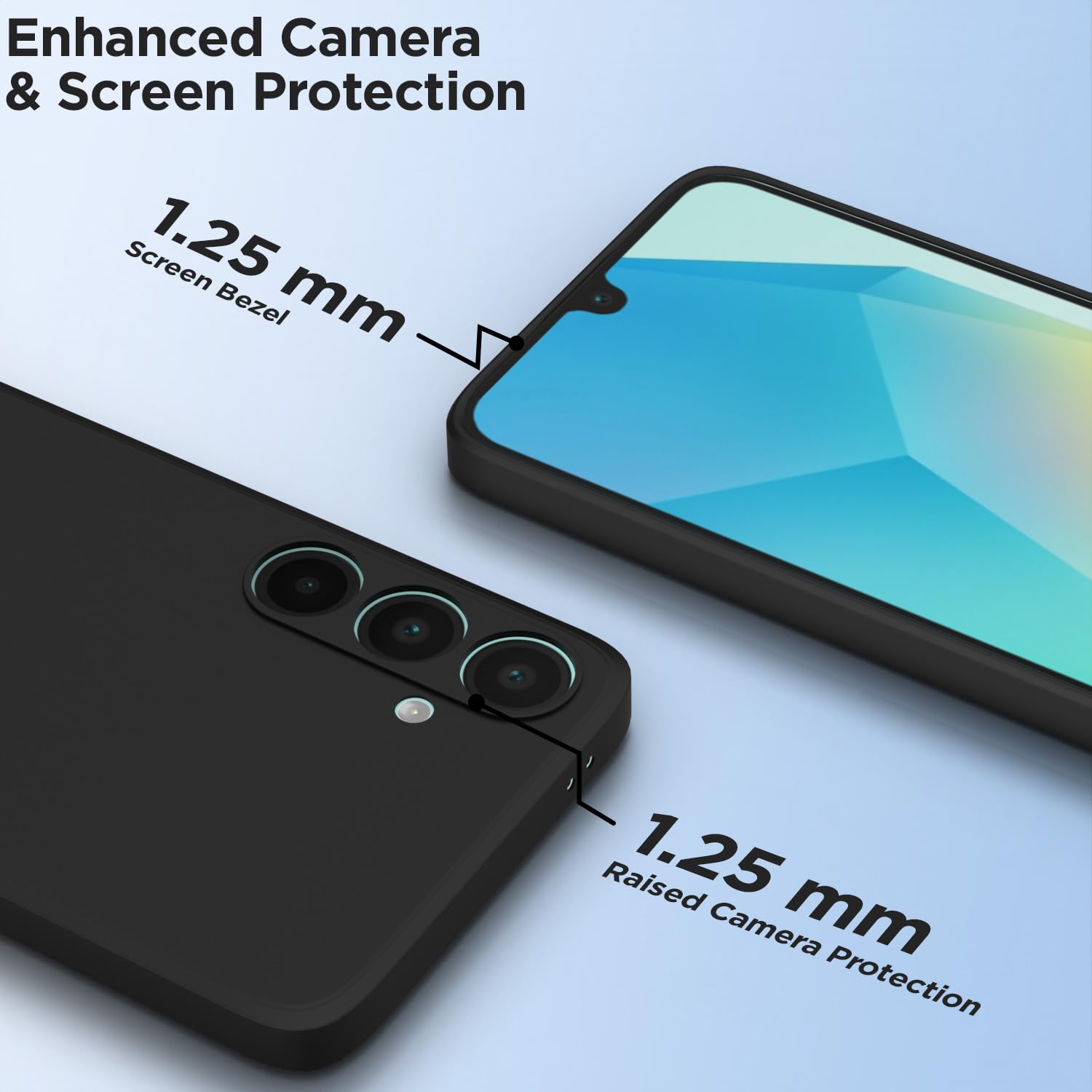 Pikkme black Matte mobile back cover for Samsung A56 5G – photo 2