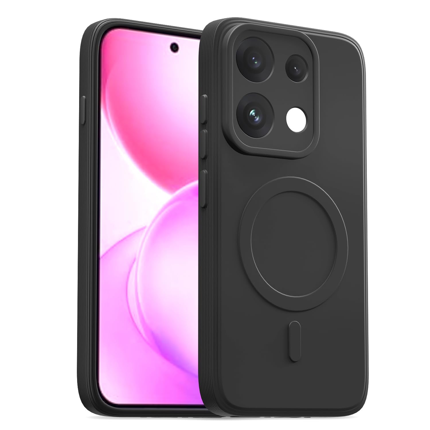 Pikkme black MagSafe back cover for Oppo Reno 16 Pro 5G