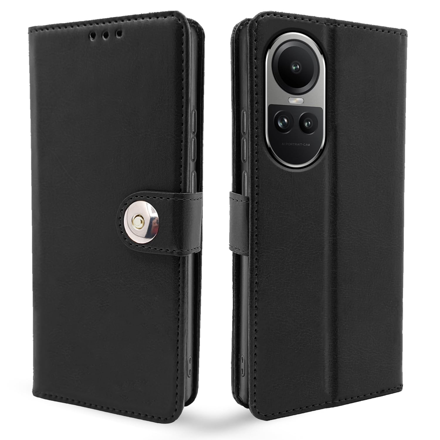 Oppo Reno 10 Pro 5G flip case in black by Pikkme