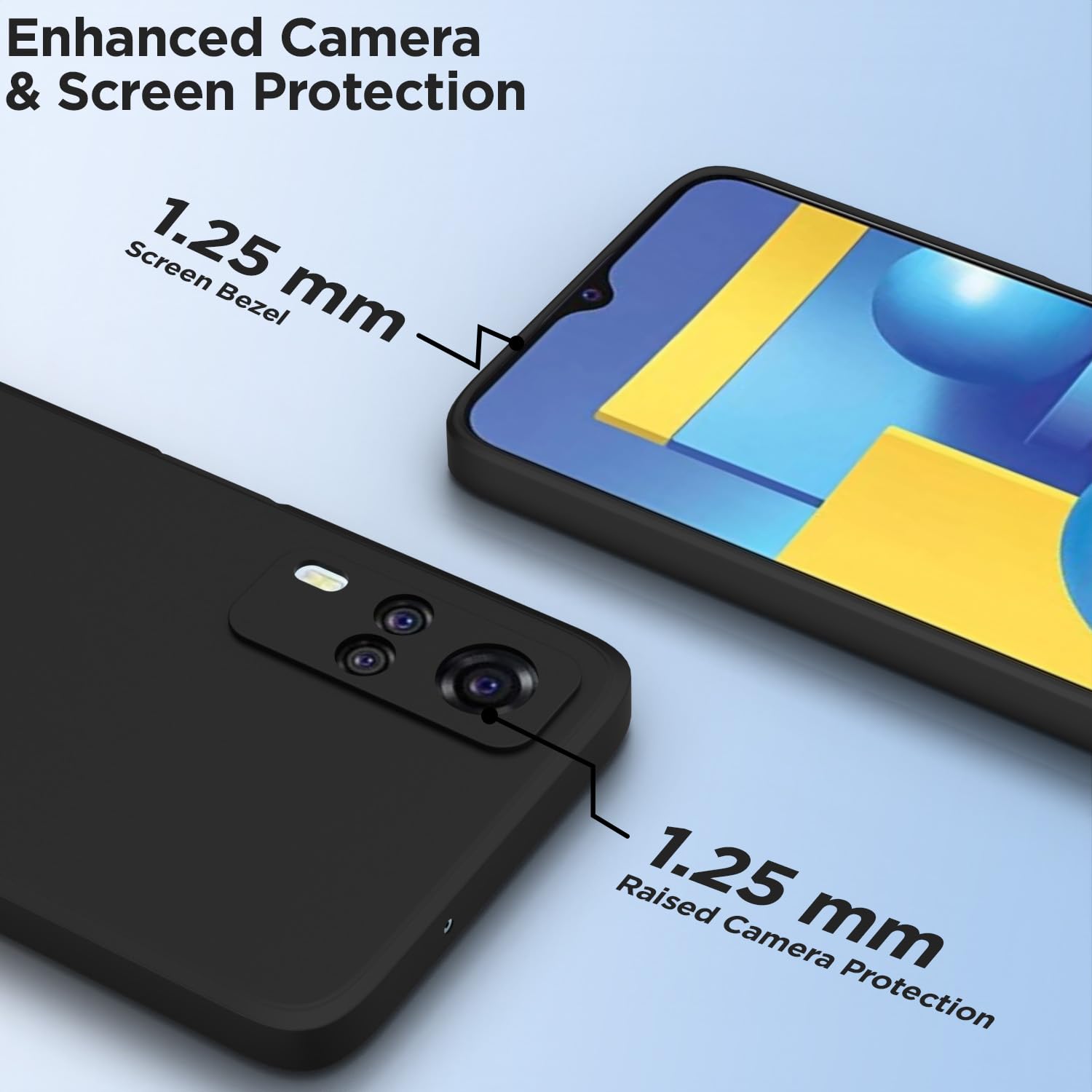Pikkme Vivo Y31 / Y51A / Y51 / Y51i Soft Matte Silicone Shockproof Case (Black)