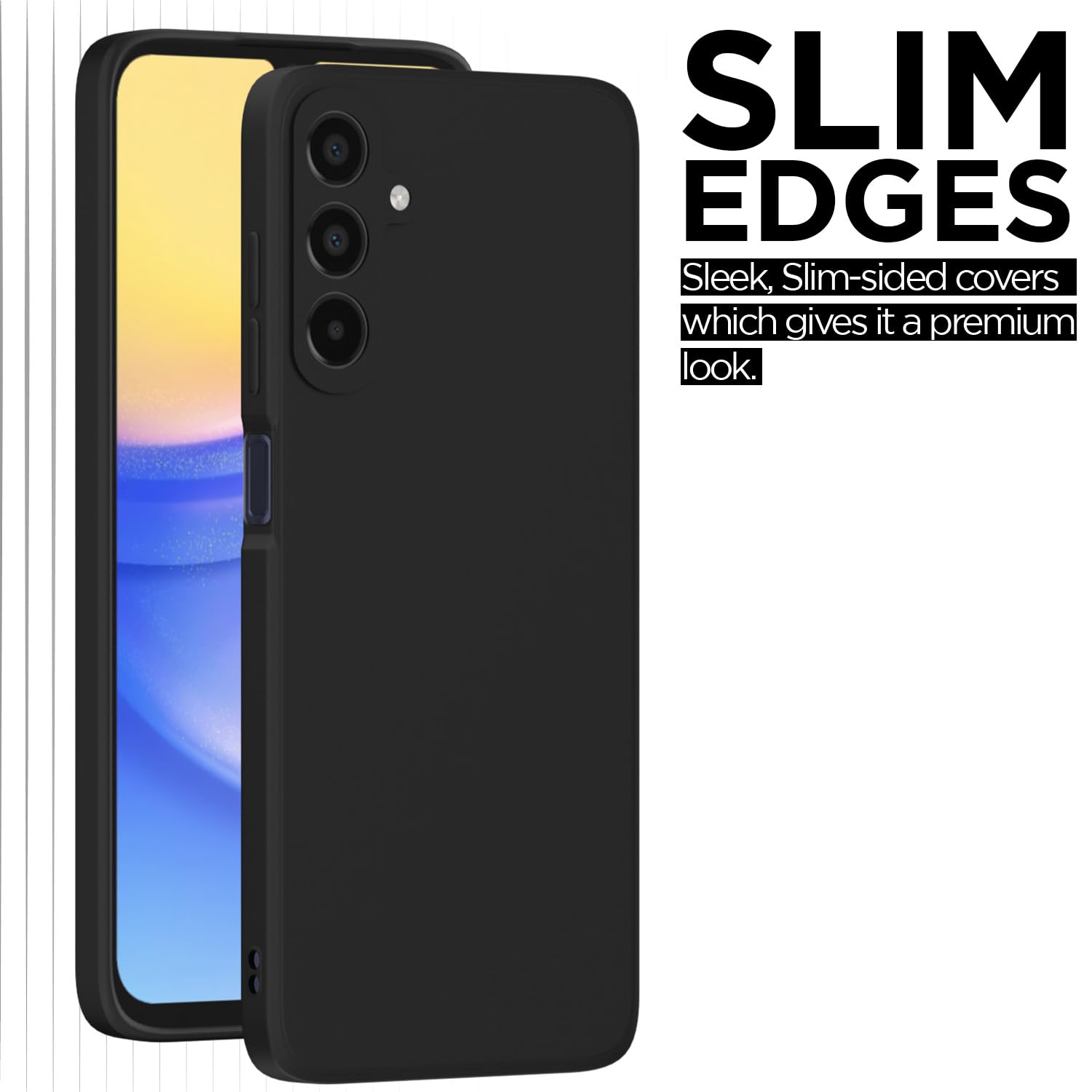 Pikkme Samsung Galaxy A15 5G Liquid Silicone Back Cover | Black