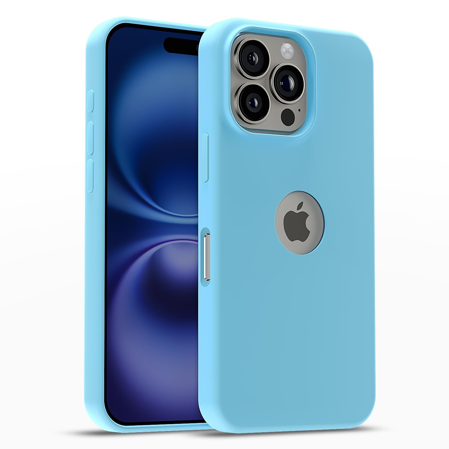 Pikkme iPhone 16 Pro Max Super Soft Silicone Back Cover - Sea Blue