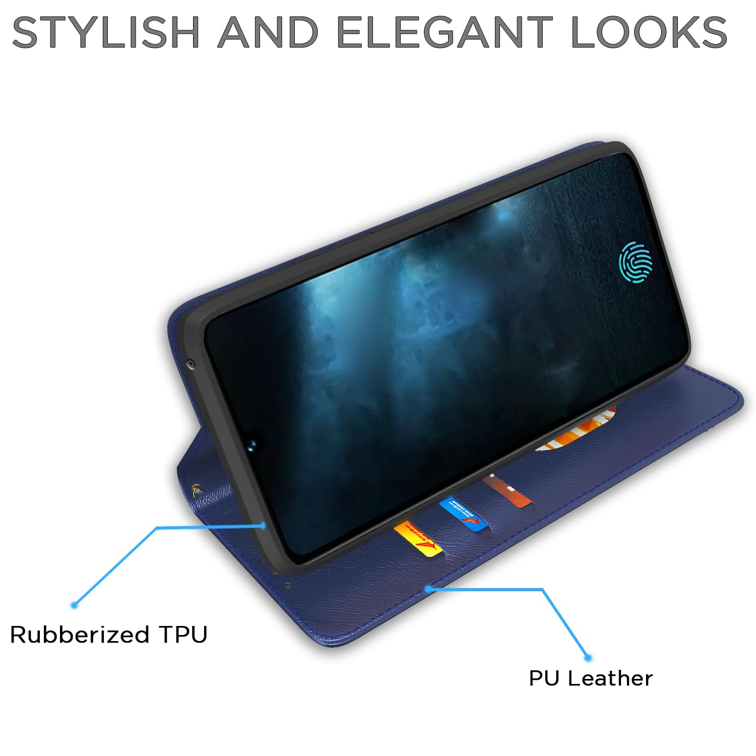 Pikkme iQOO Z7/Z7s 5G Magnetic blue flip cover – photo 5