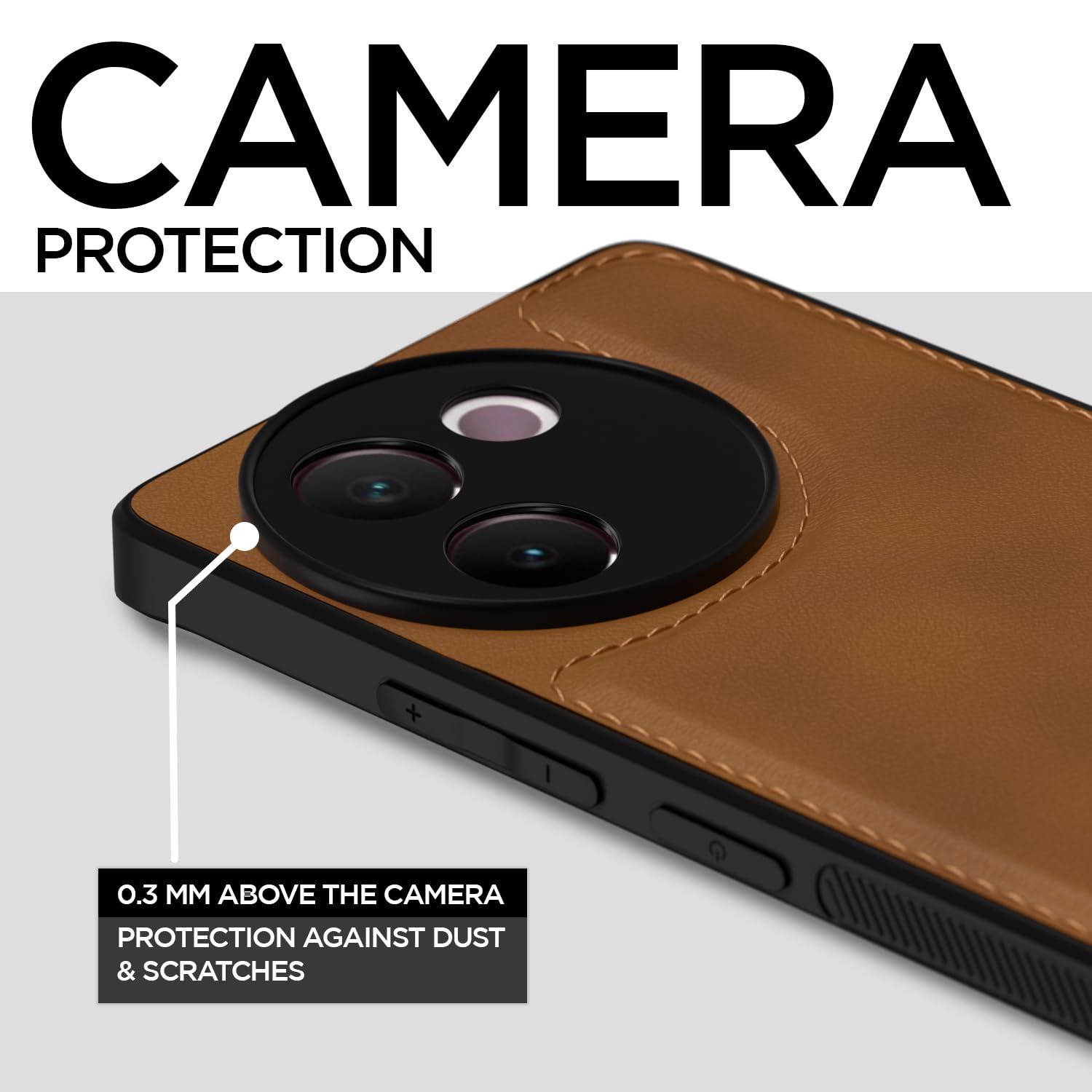 Pikkme Vivo V30e 5G Leatherback Back Case | Brown