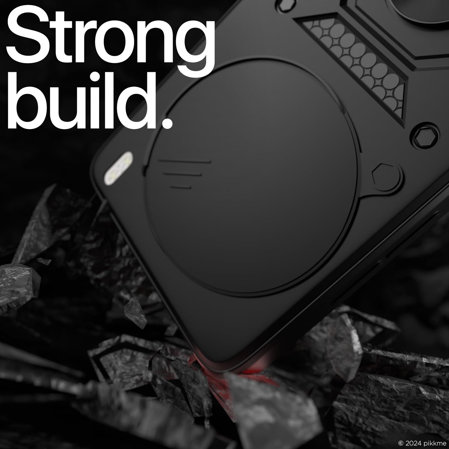 Pikkme Vivo X200 Pro 5G Sliding Camera Shield & Stand D10 Tough Armor Back Cover (Black)