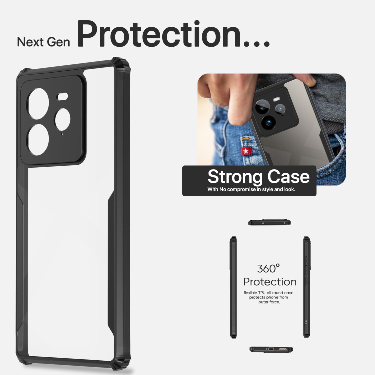 Black Clear back cover for Realme GT 7 Pro 5G – Pikkme – photo 7